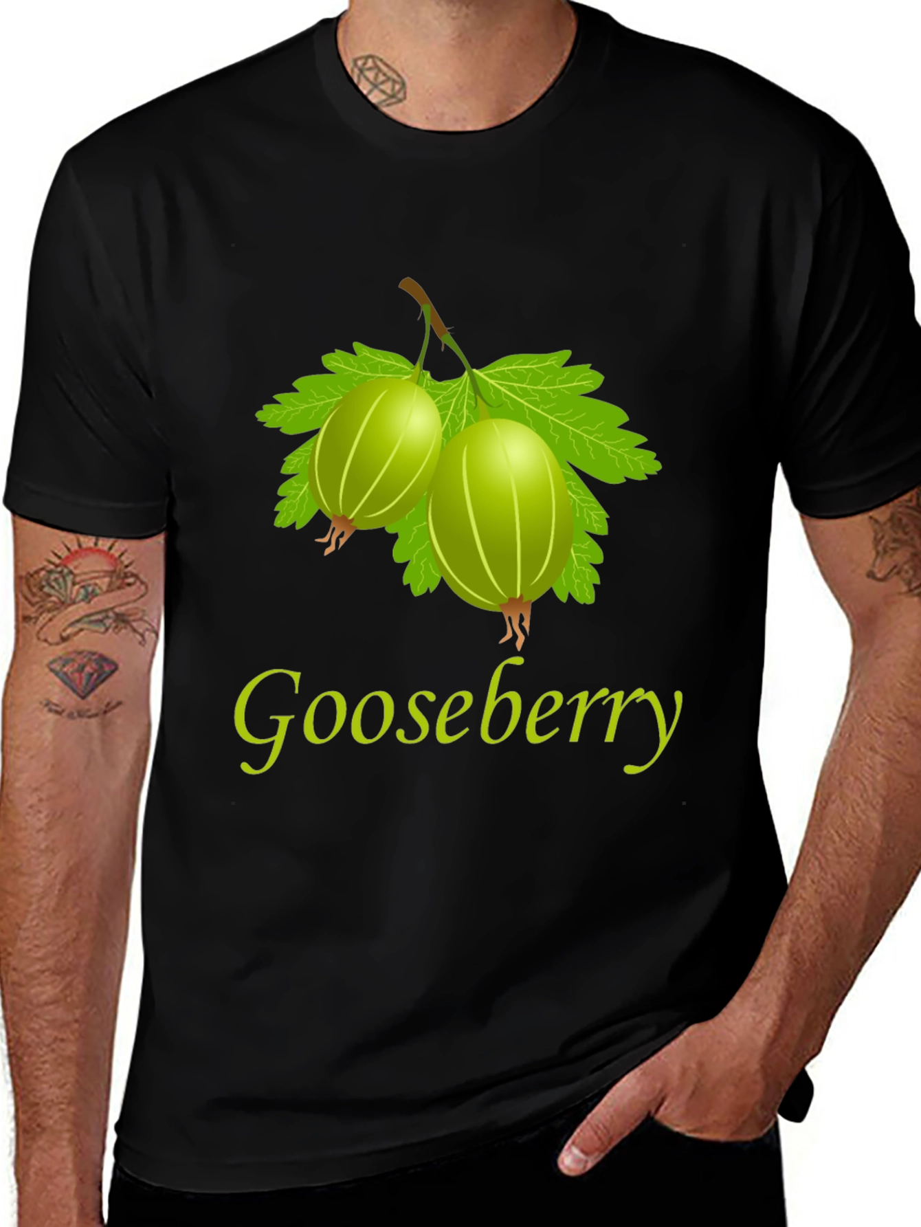 Variant 18 of Gooseberry Graphic Print Black T-Shirt