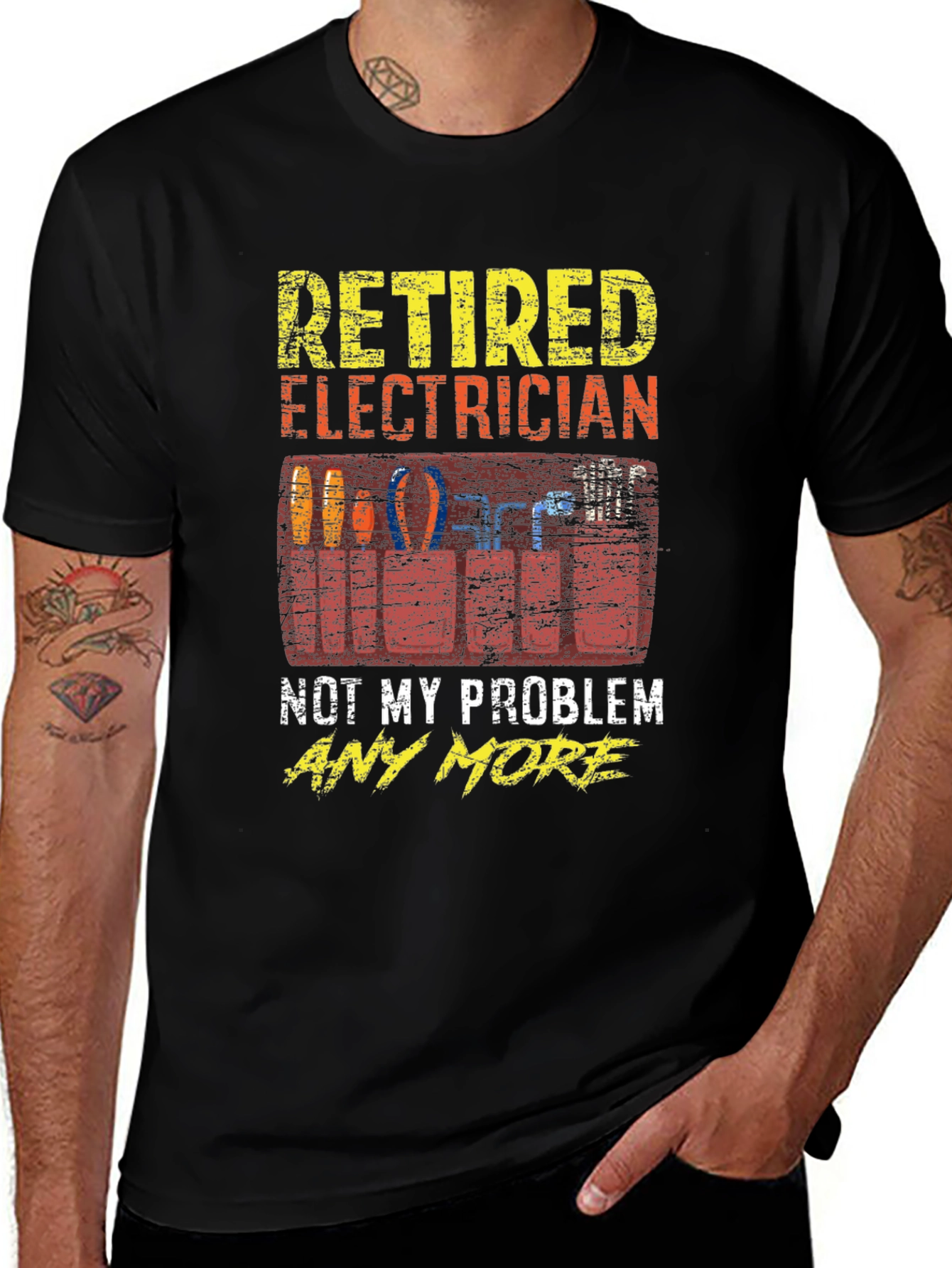 Variant 27 of Retired Electrician T-Shirt - Funny Retirement Gift