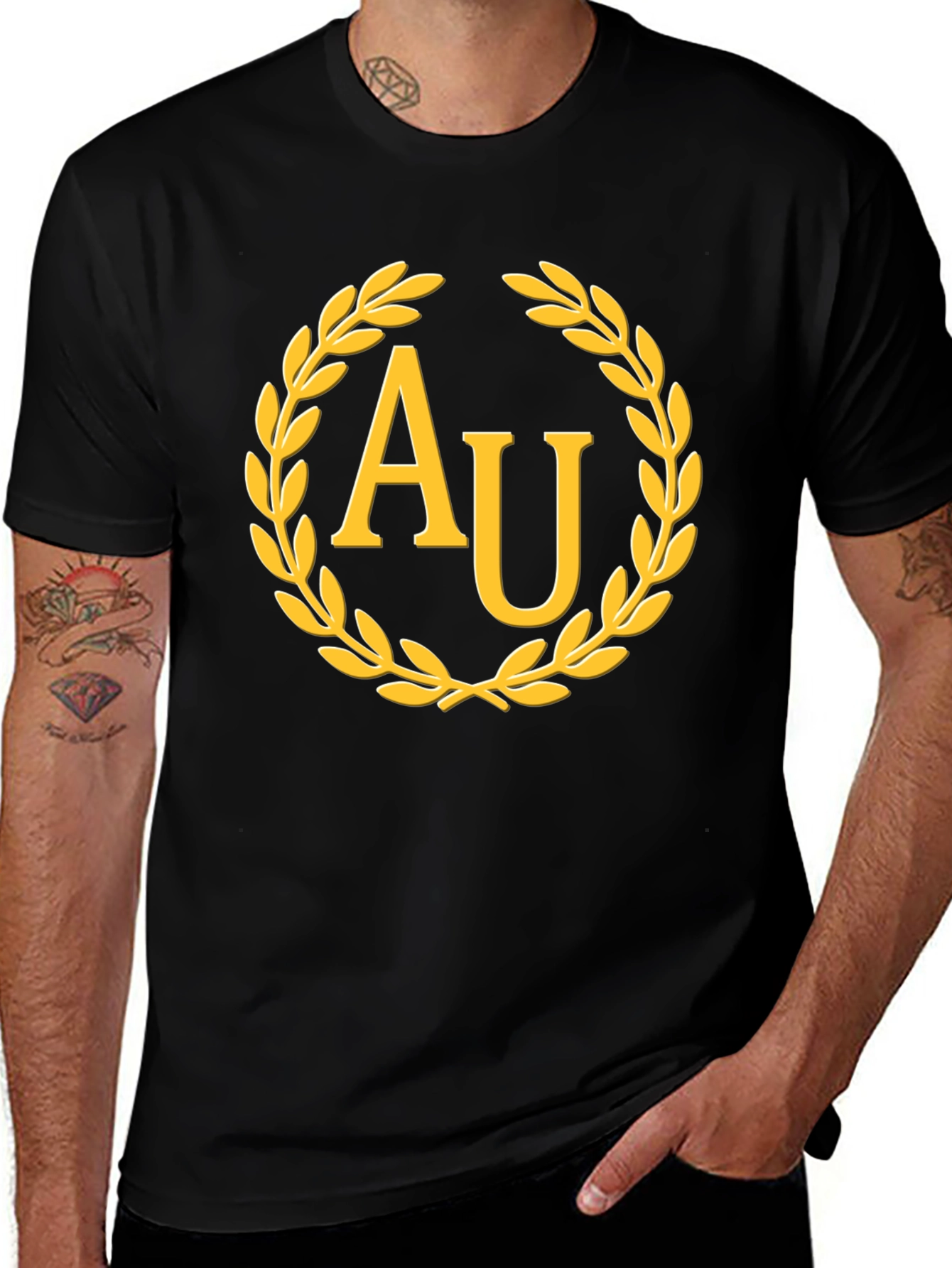 AU Laurel Wreath Black T-Shirt