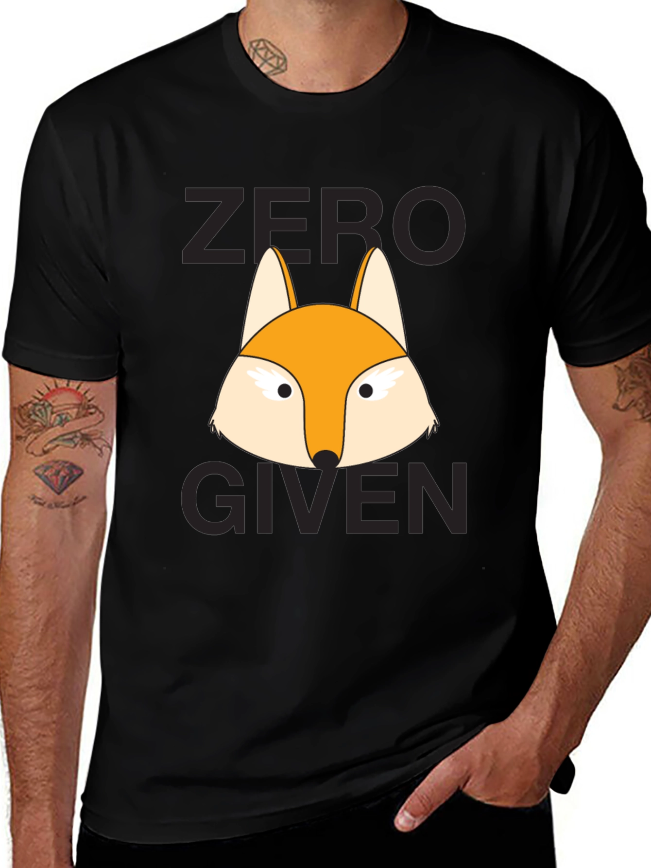 Zero Fox Given Graphic Tee - Unisex Black T-Shirt