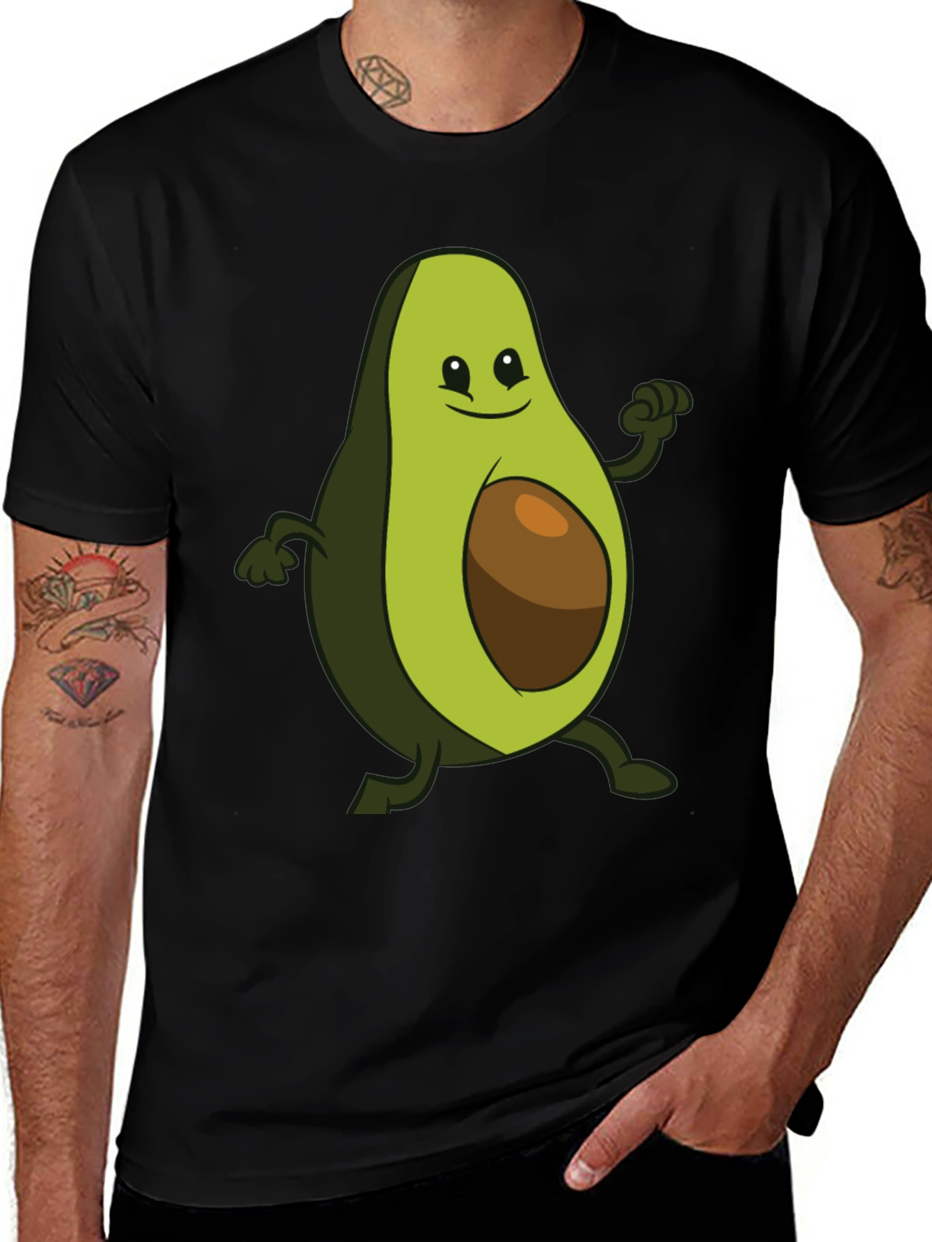 Variant 6 of Funny Avocado Cartoon Graphic Tee
