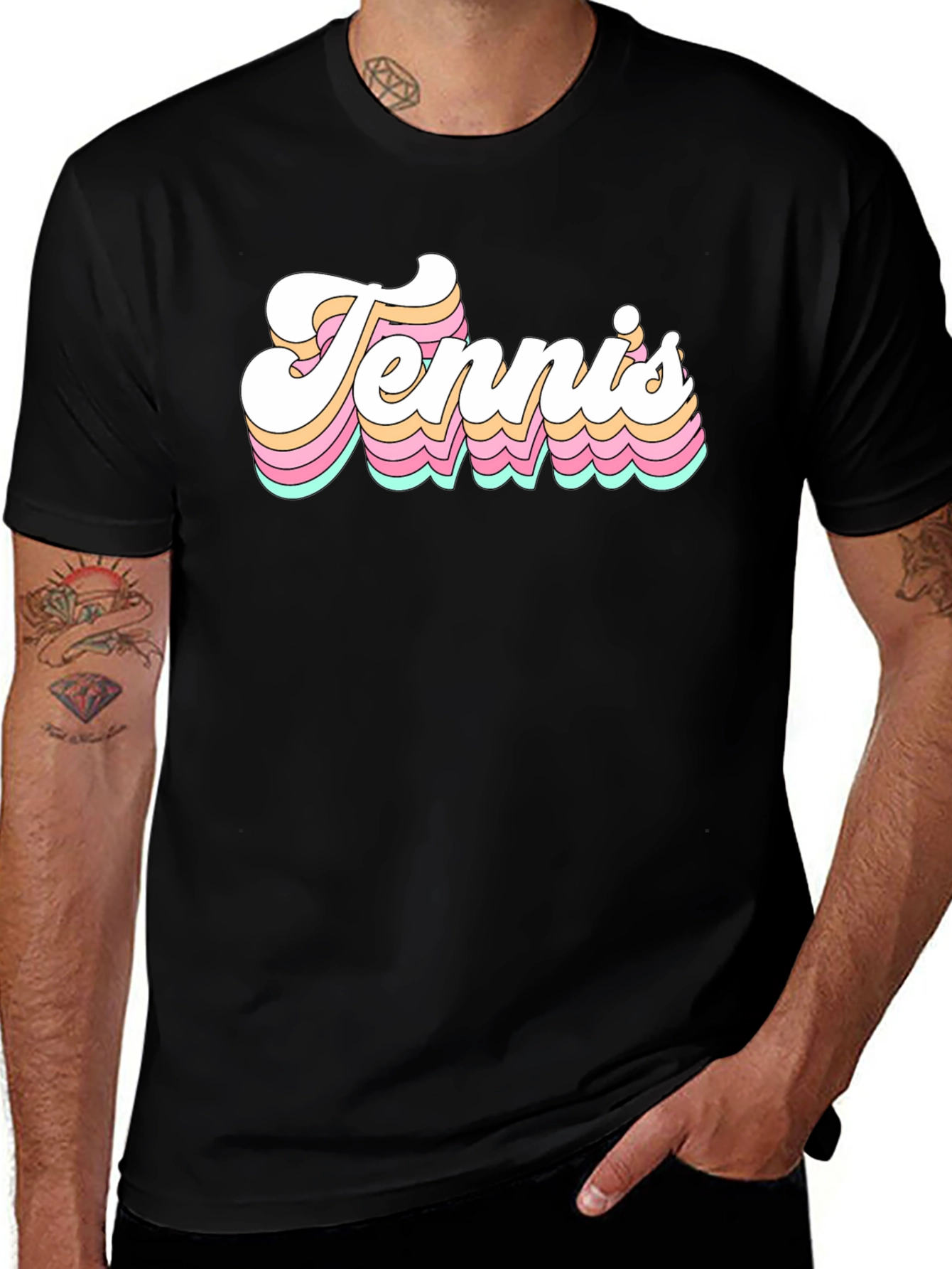 Variant 28 of Retro Tennis T-Shirt - Vintage Style Graphic Tee