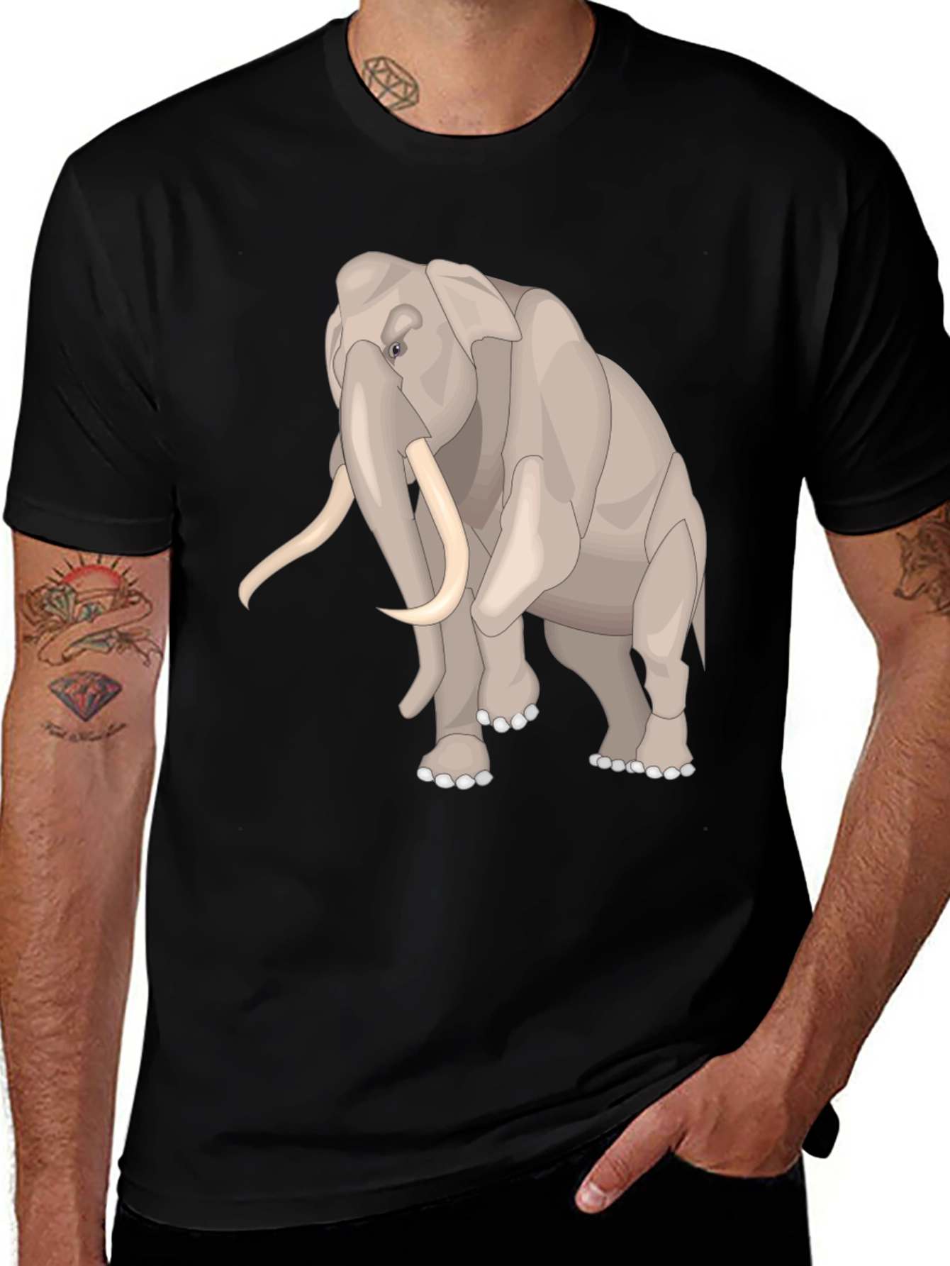 Elephant Graphic Tee - Unique Animal Design