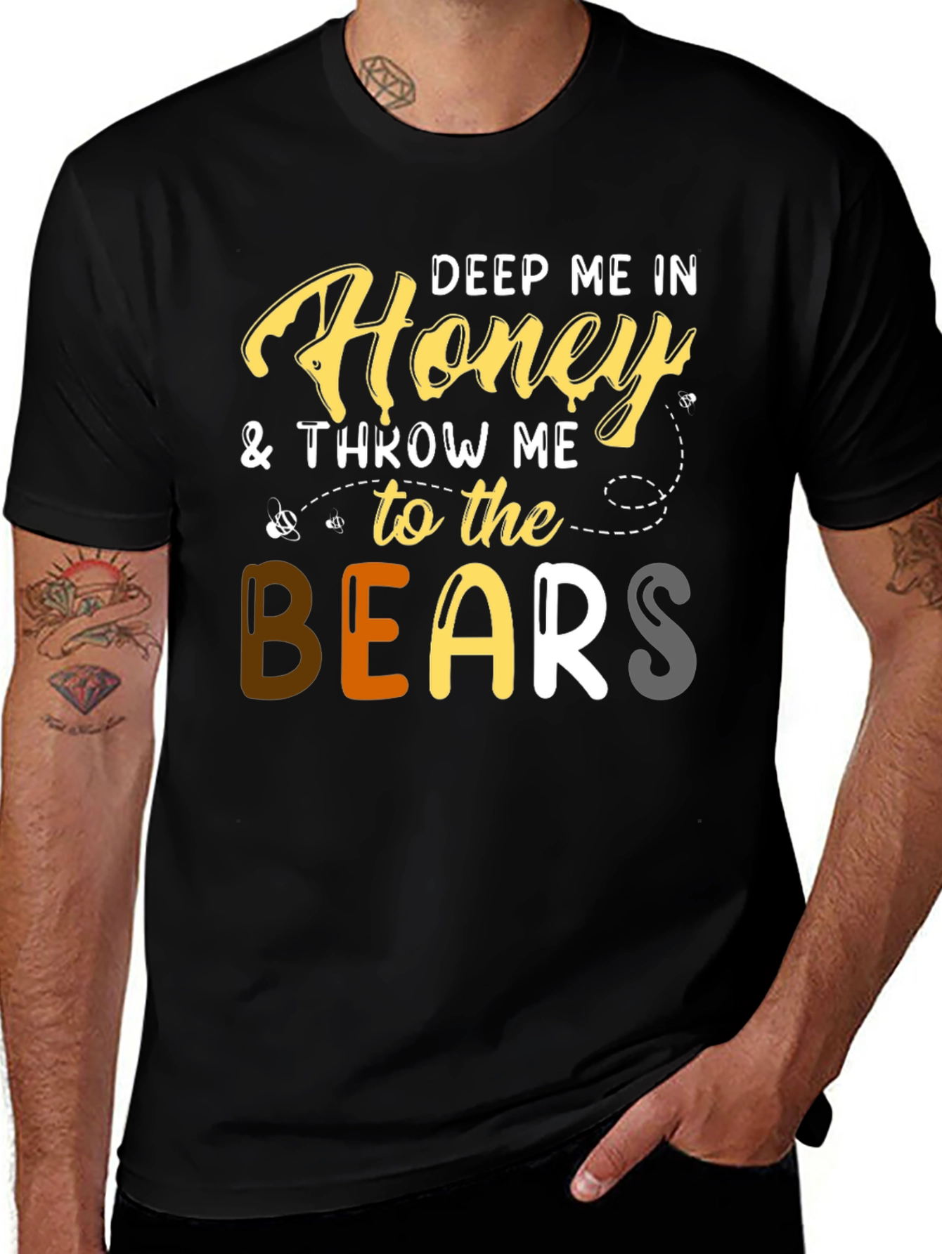 Variant 7 of Deep Me in Honey Bear Graphic Tee