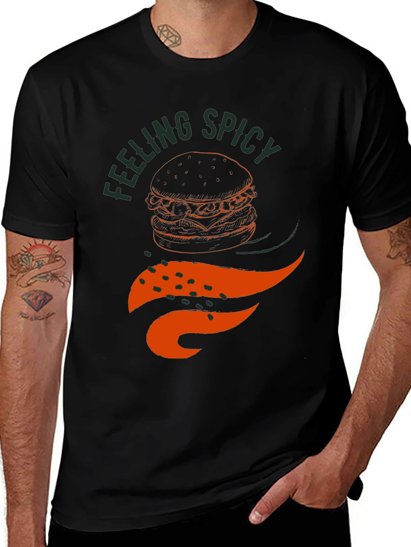 Variant 12 of Feeling Spicy Burger Graphic Tee