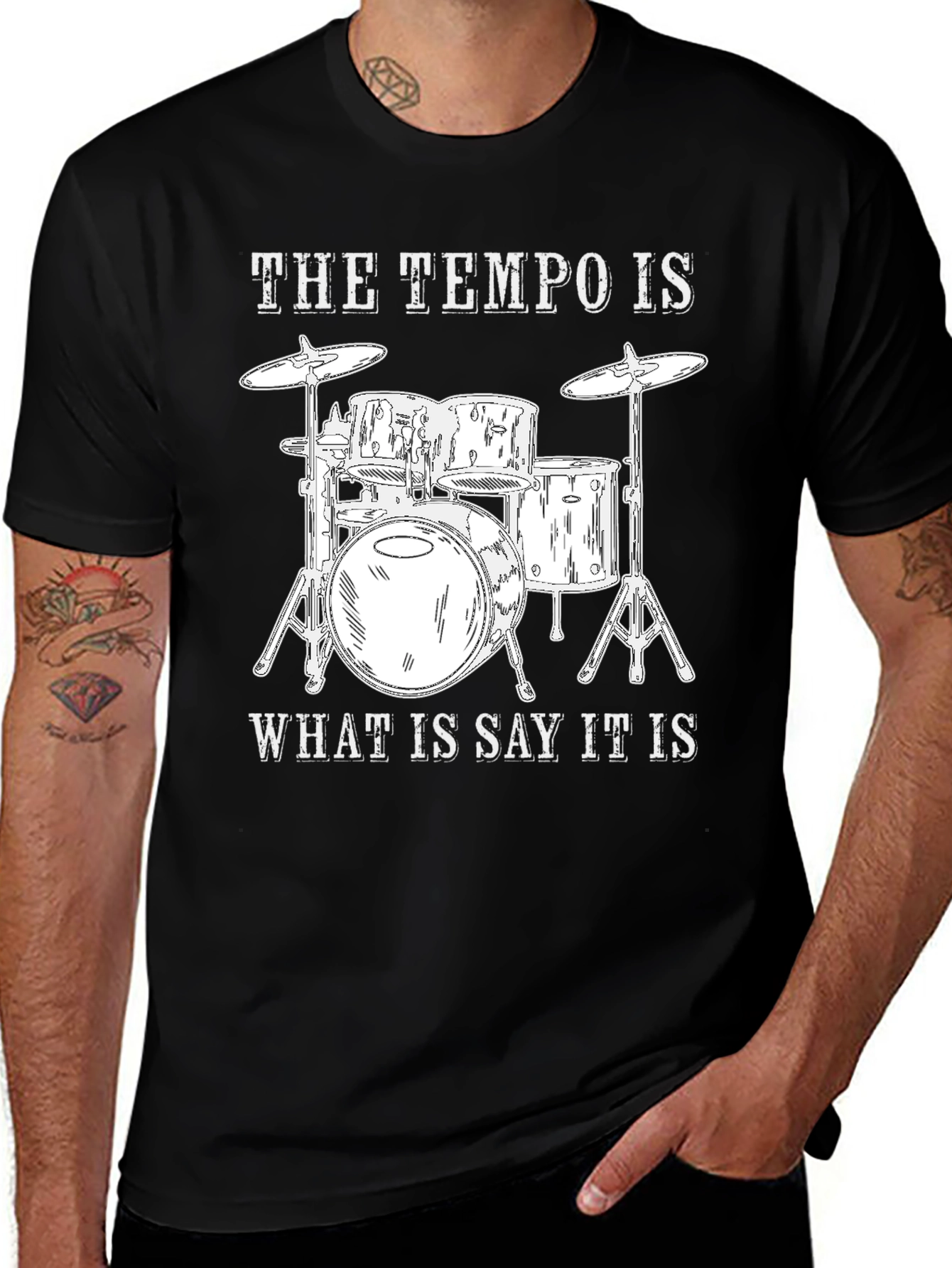 Variant 21 of Drummer T-Shirt: The Tempo Is What Is