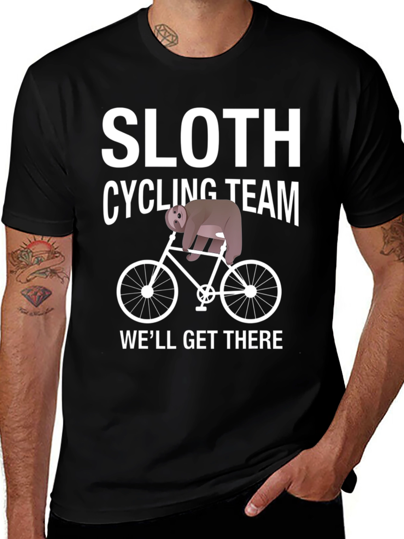 Variant 9 of Sloth Cycling Team T-Shirt - Funny Graphic Tee