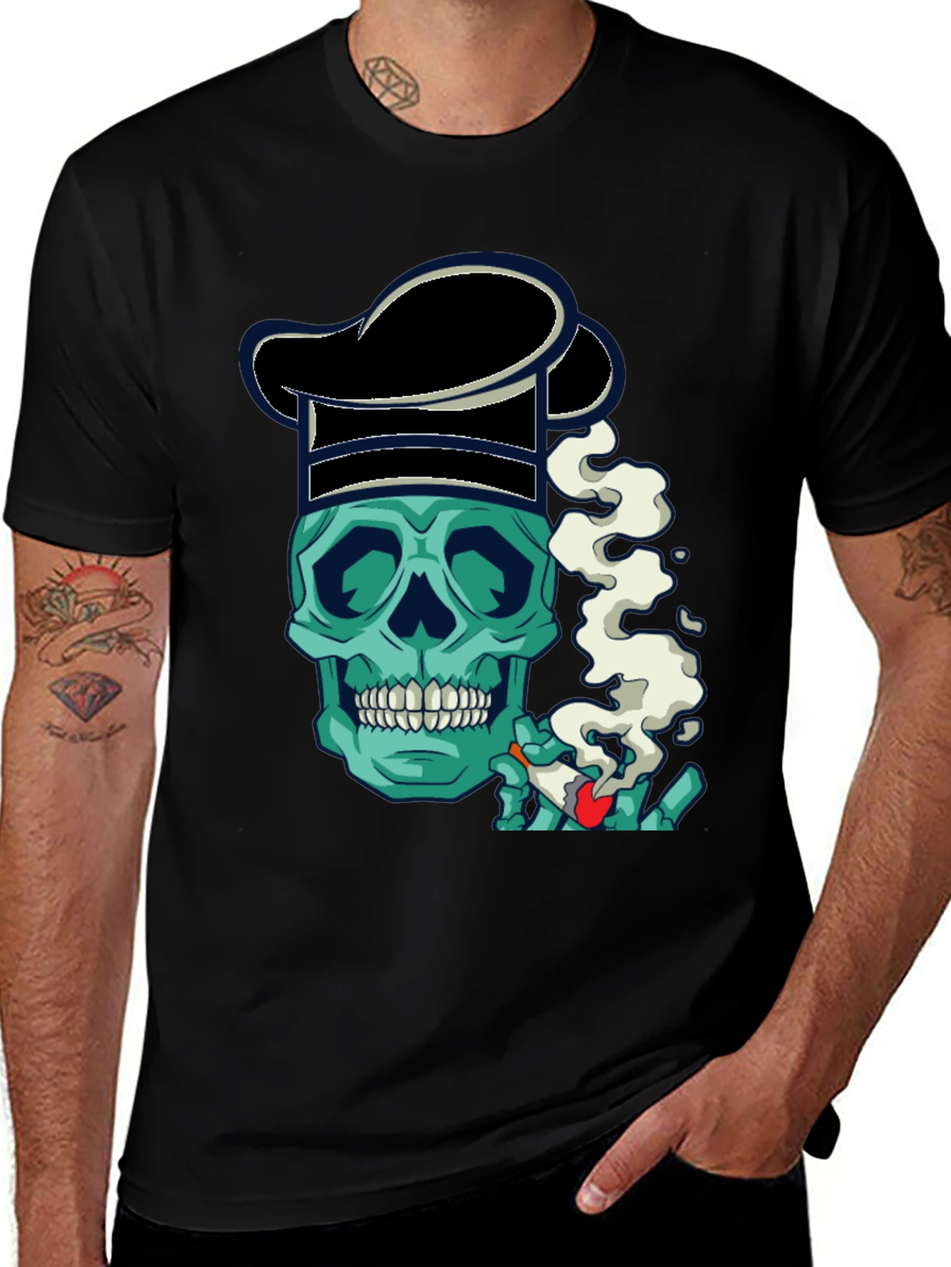 Variant 16 of Chef Skull Graphic Tee - Dark Humor Apparel
