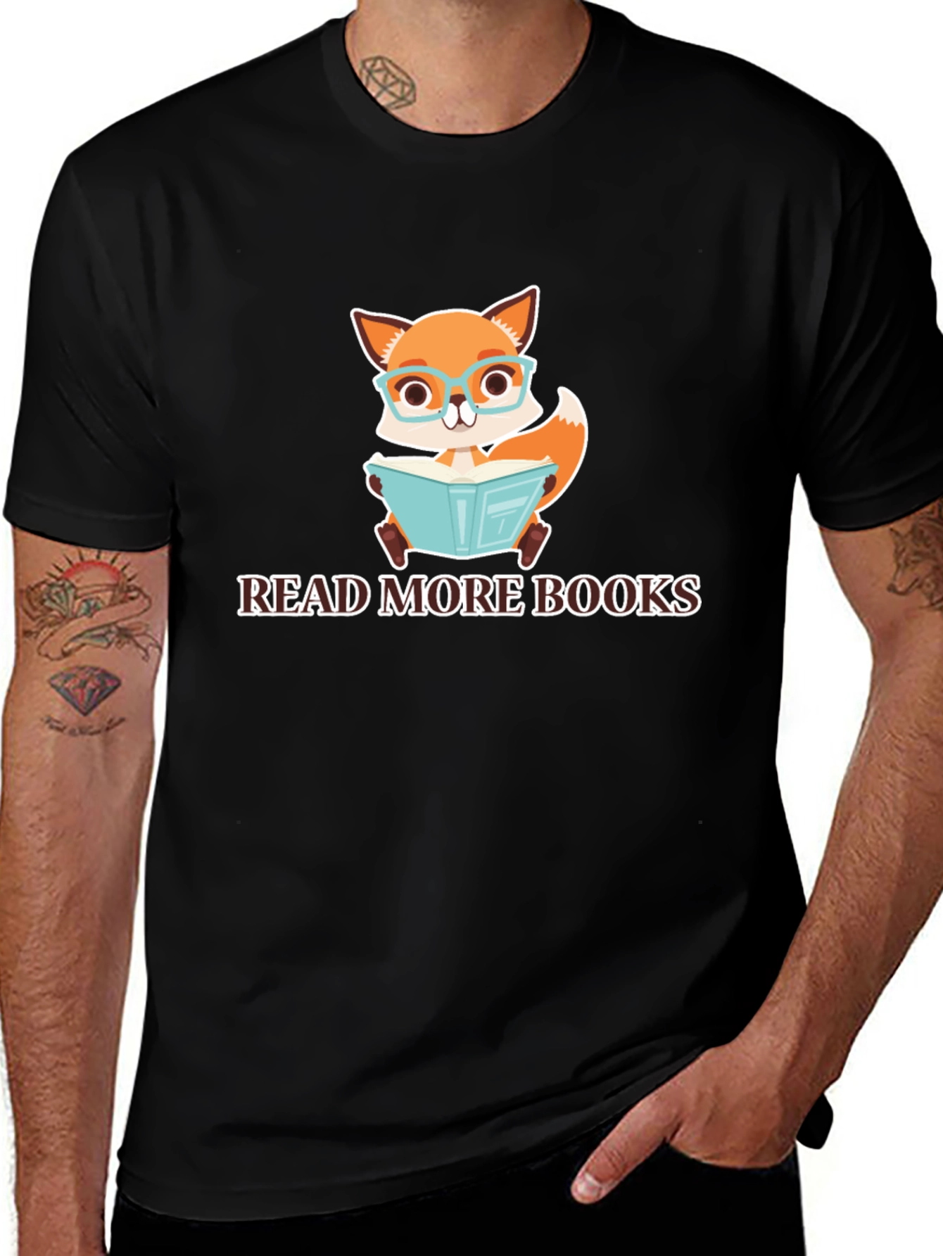 Variant 17 of Read More Books Fox T-Shirt