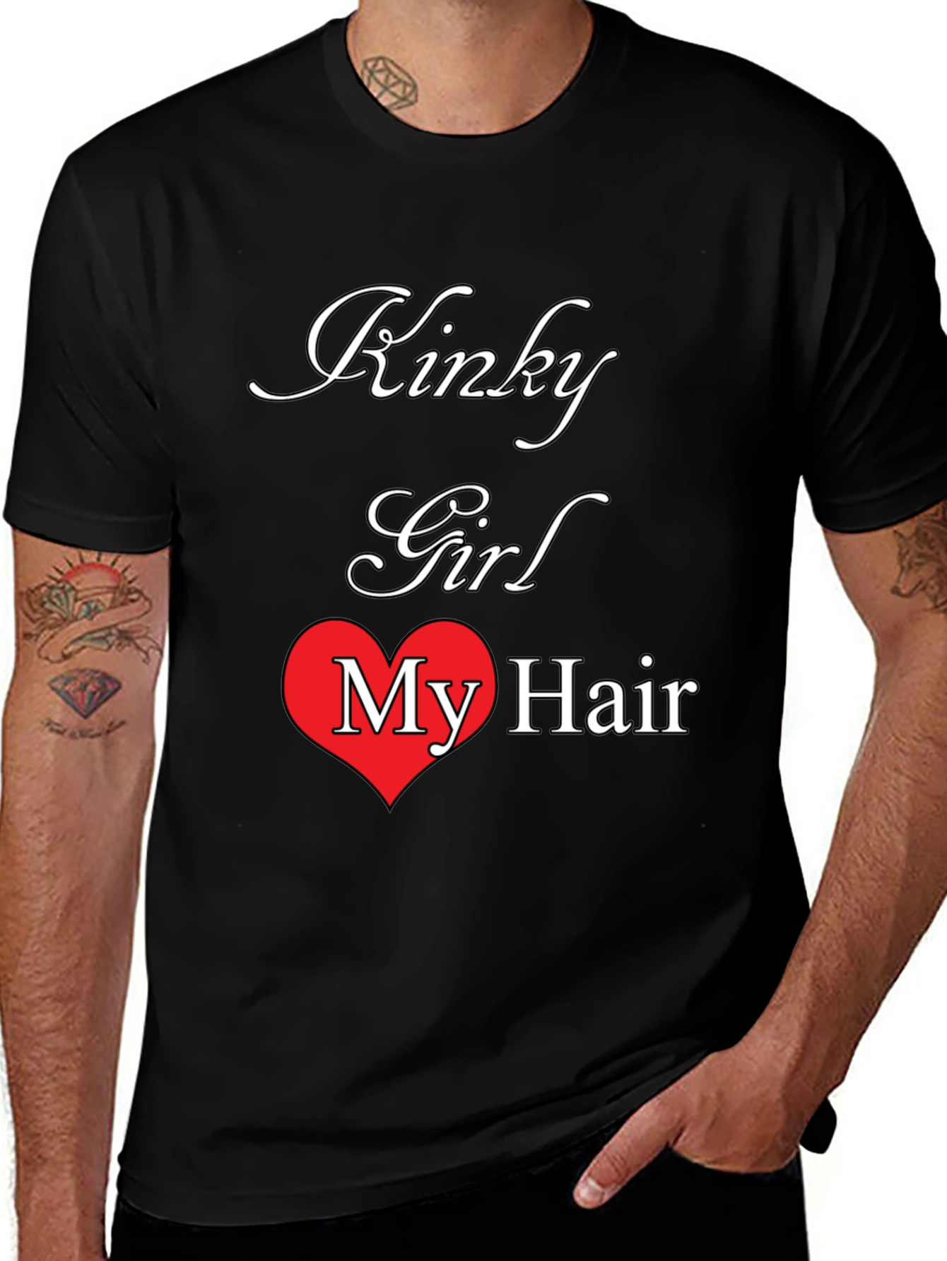 Variant 13 of Kinky Girl My Hair Tee - Unique Graphic T-Shirt