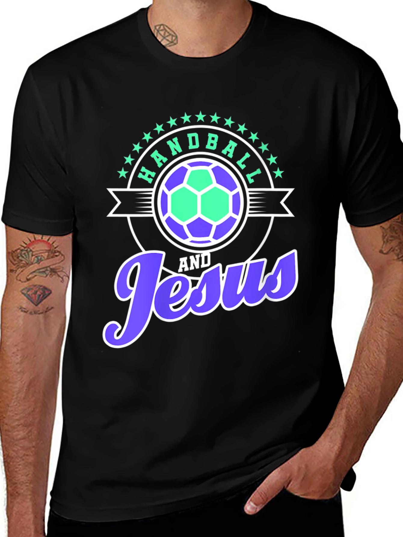 Variant 13 of Handball & Jesus T-Shirt