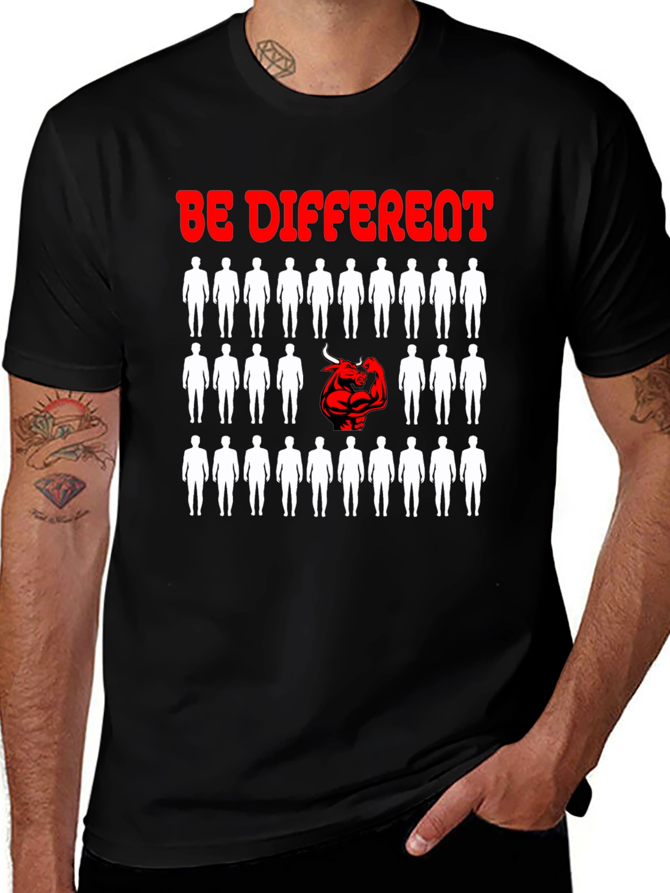 Variant 14 of Be Different T-Shirt - Unique Graphic Design