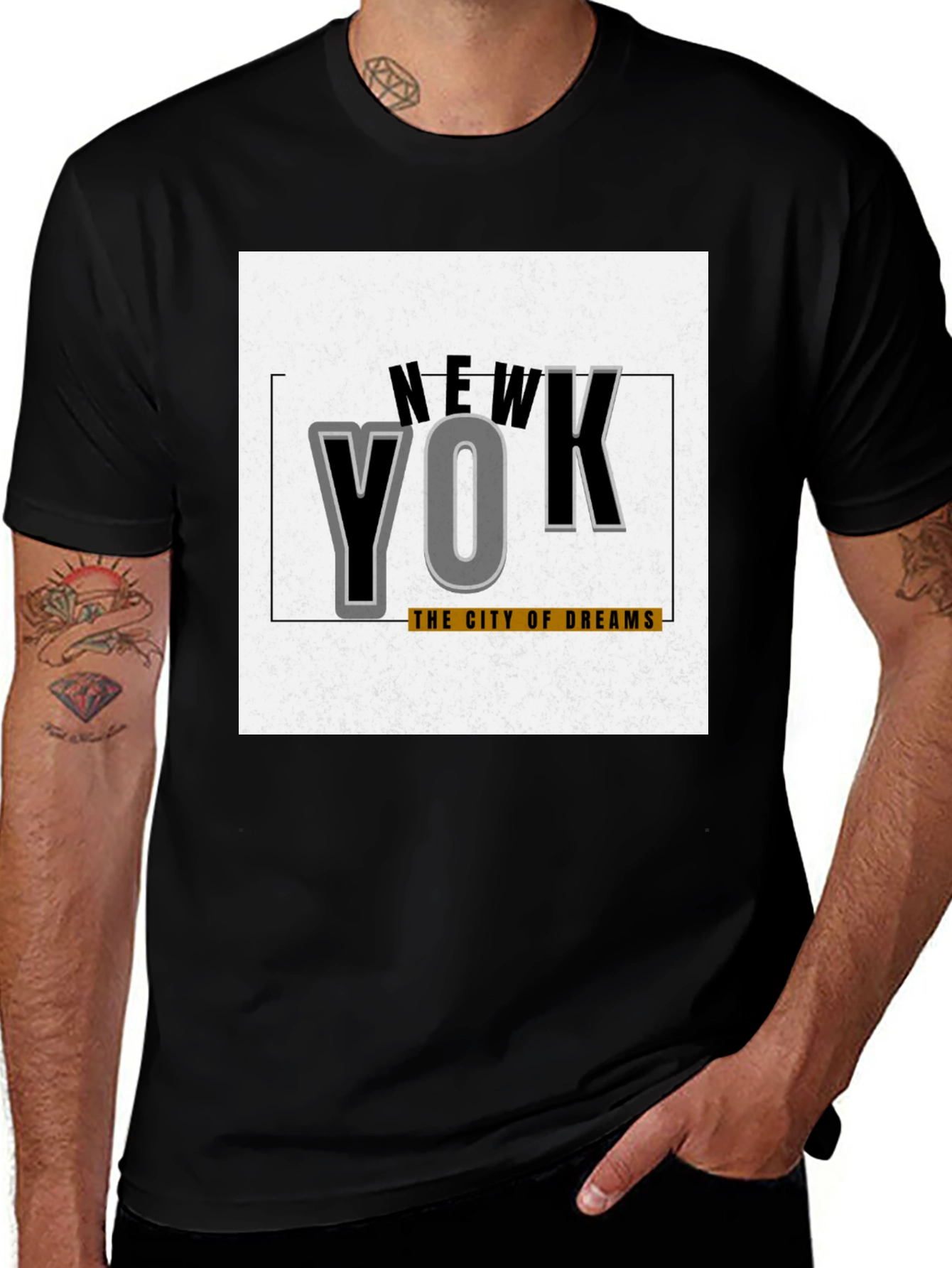 New Yok City of Dreams Black T-Shirt