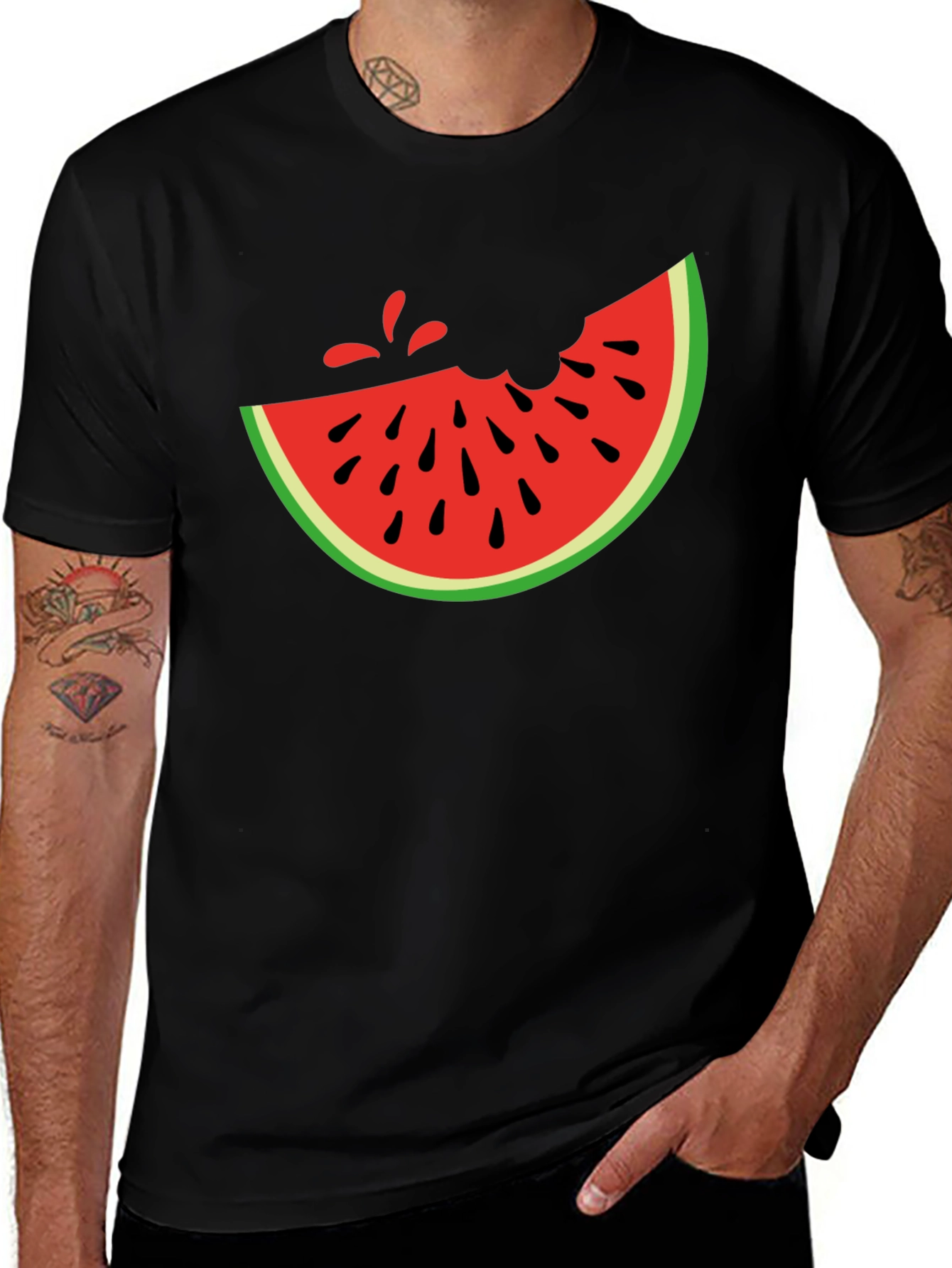 Variant 13 of Watermelon Slice Graphic Tee - Casual Summer Style