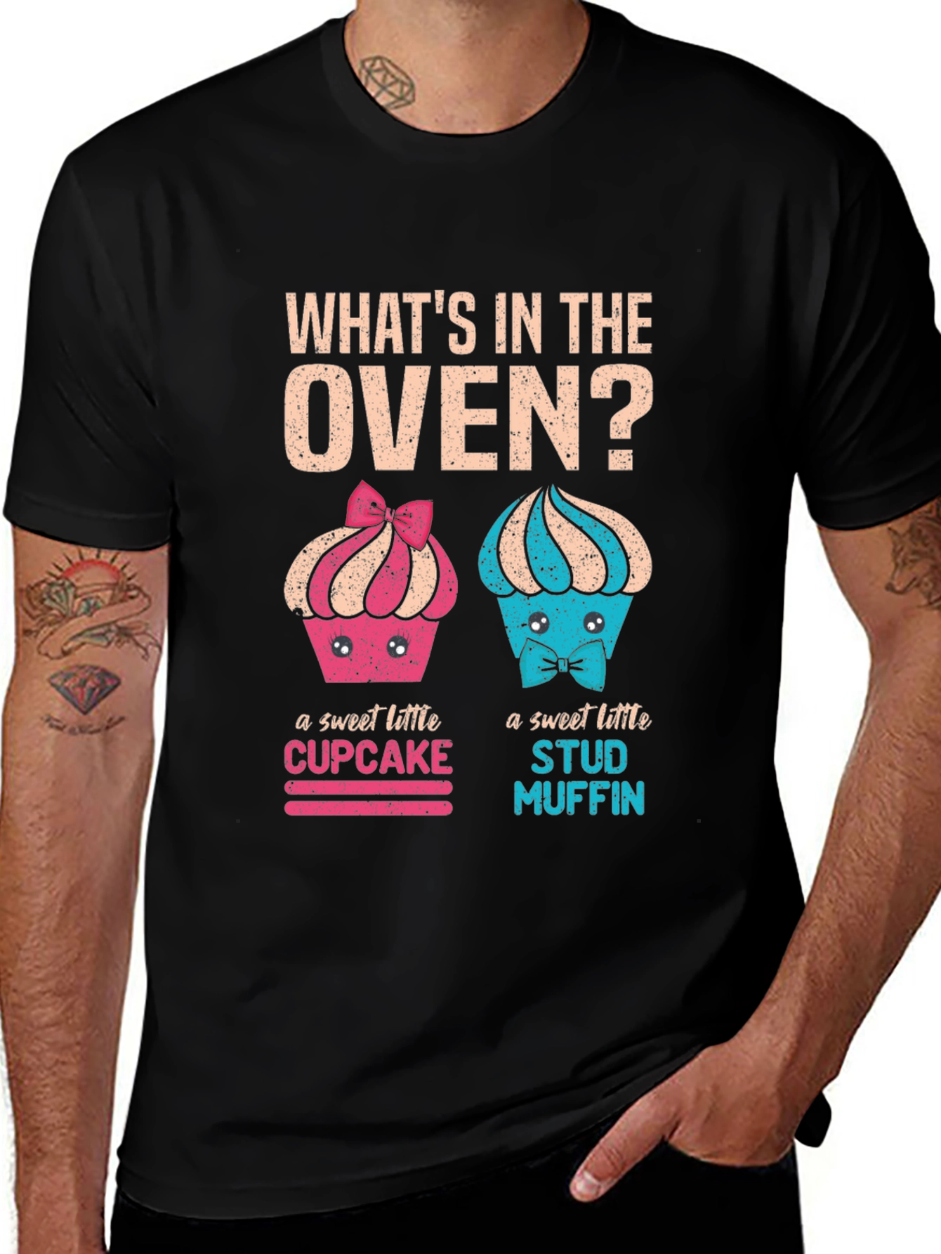 Funny Baby Announcement T-Shirt - "What's In The Oven?"