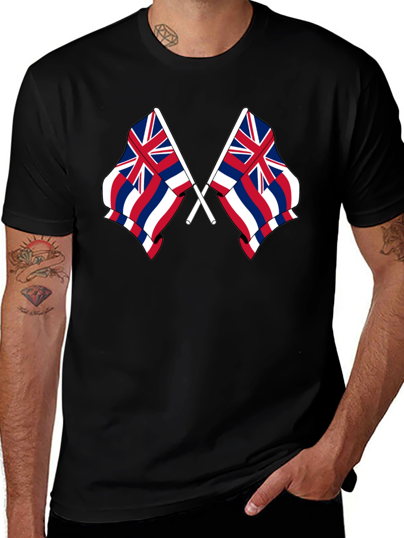 Hawaii Flag Graphic Print T-Shirt