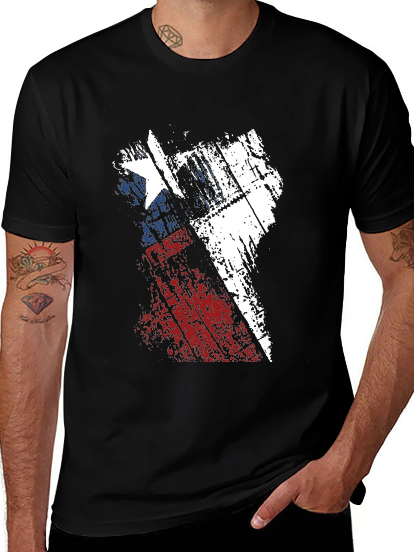 Texas Flag Distressed Graphic T-Shirt
