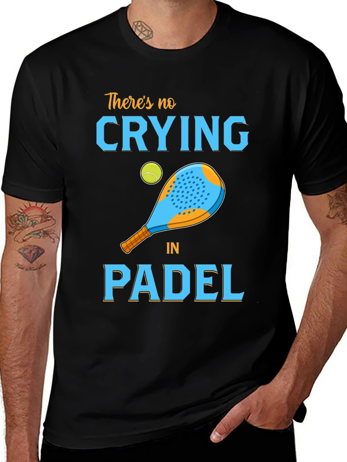 Variant 21 of Funny Padel T-Shirt - No Crying in Padel