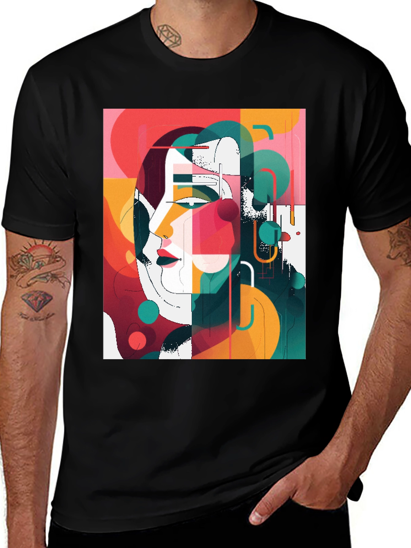 Variant 27 of Abstract Art Graphic Tee - Modern Style Shirt