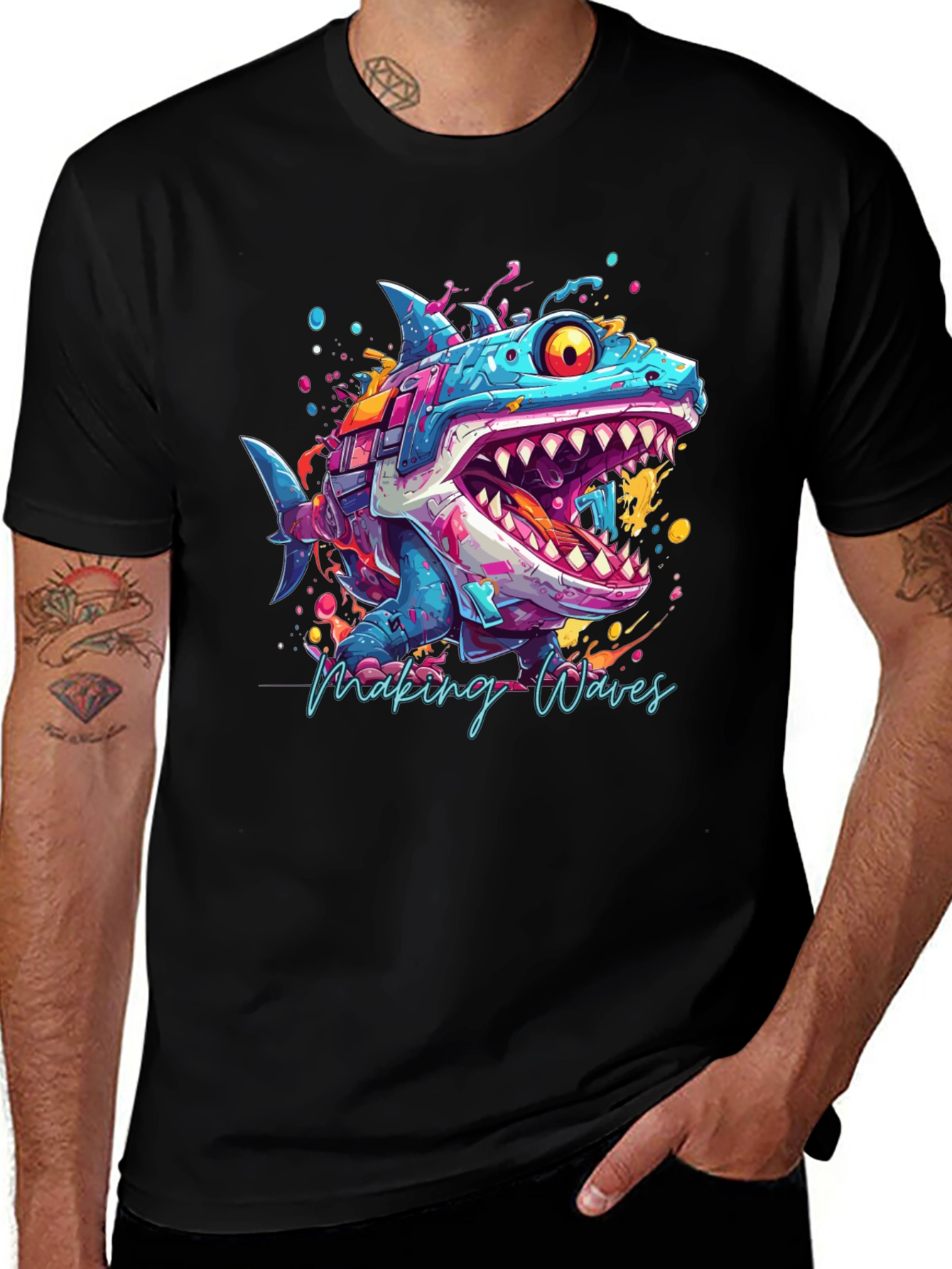 Variant 18 of Making Waves Shark Graphic Tee