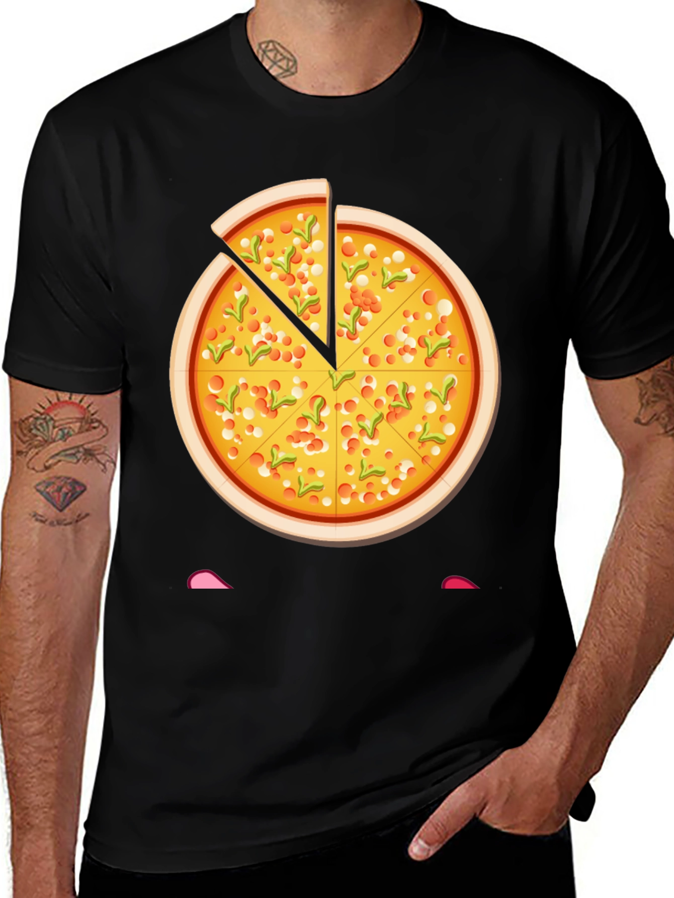 Variant 16 of Pizza Slice Graphic Tee - Novelty Food T-Shirt