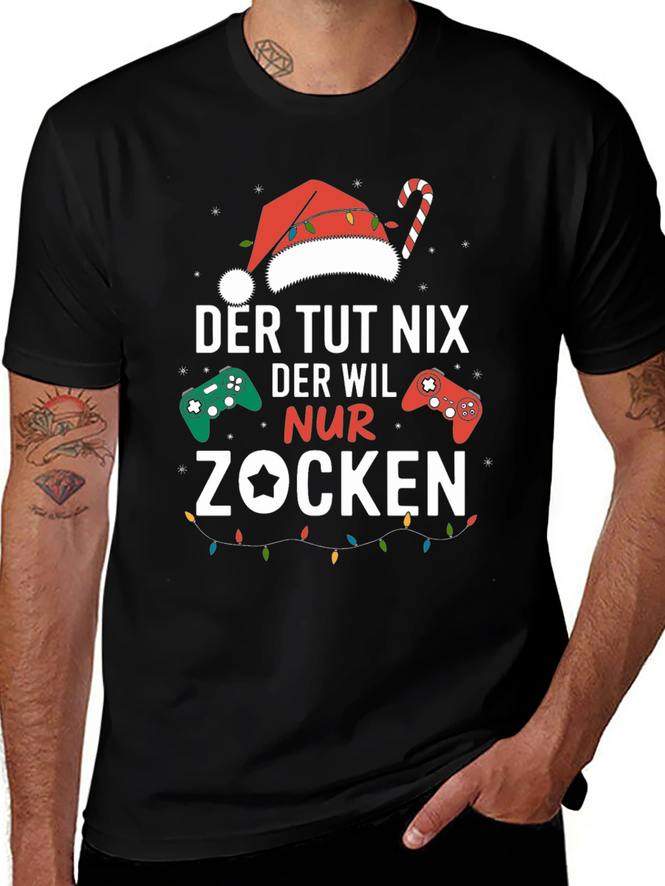 Gamer Christmas T-Shirt - Der Tut Nix Nur Zocken