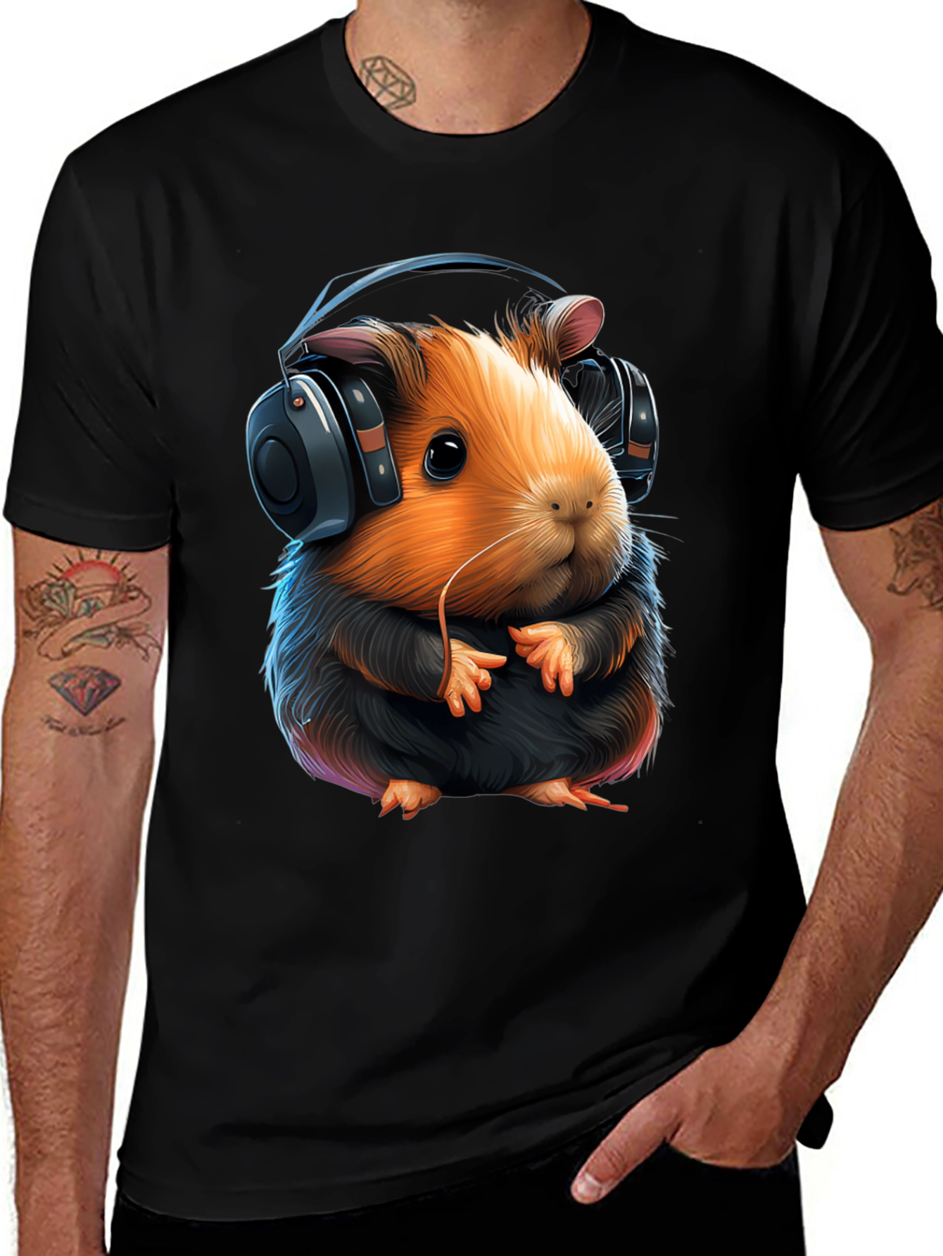 Variant 28 of Guinea Pig DJ T-Shirt