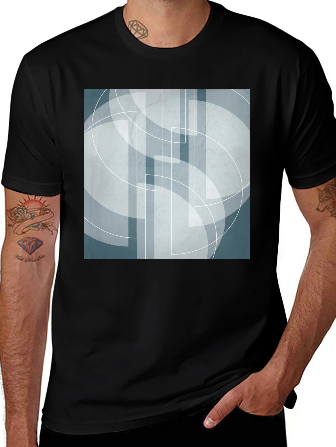 Variant 22 of Abstract Geometric Graphic Print Tee
