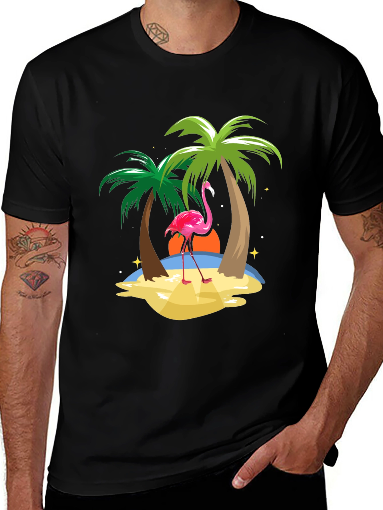 Variant 14 of Tropical Flamingo Graphic Tee