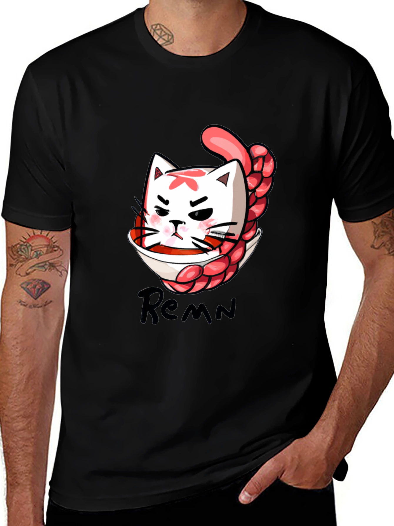 Variant 20 of Cat Ramen Bowl T-Shirt - Anime Inspired