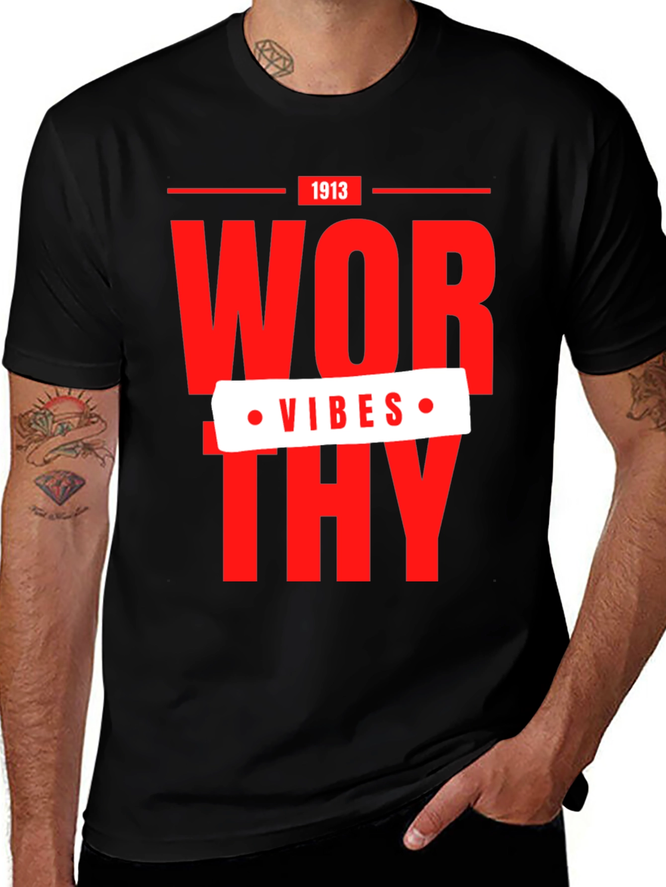 Variant 9 of Worthy Vibes 1913 Graphic T-Shirt