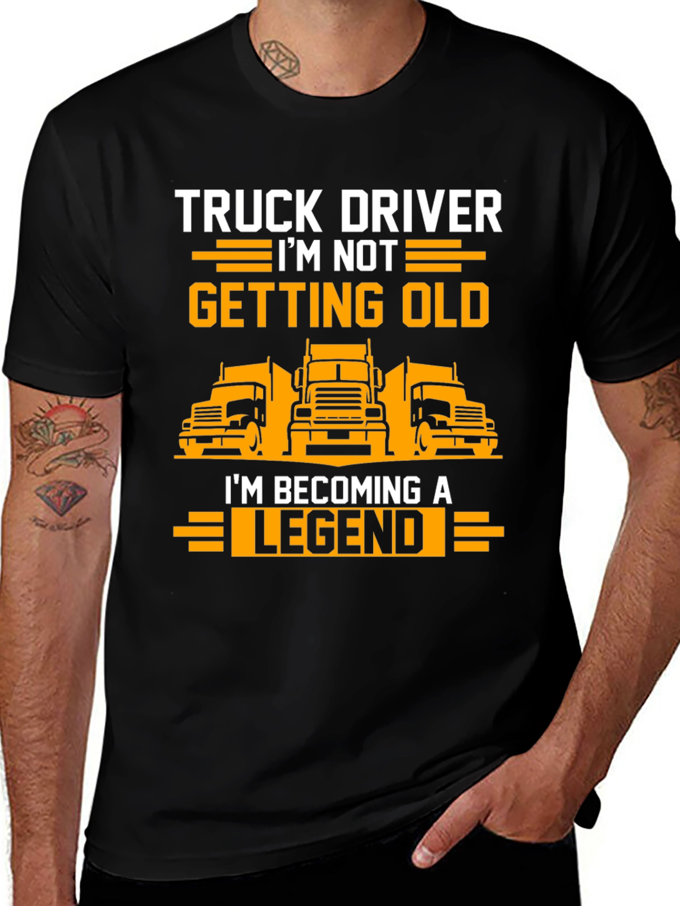 Variant 29 of Truck Driver Legend T-Shirt - Black