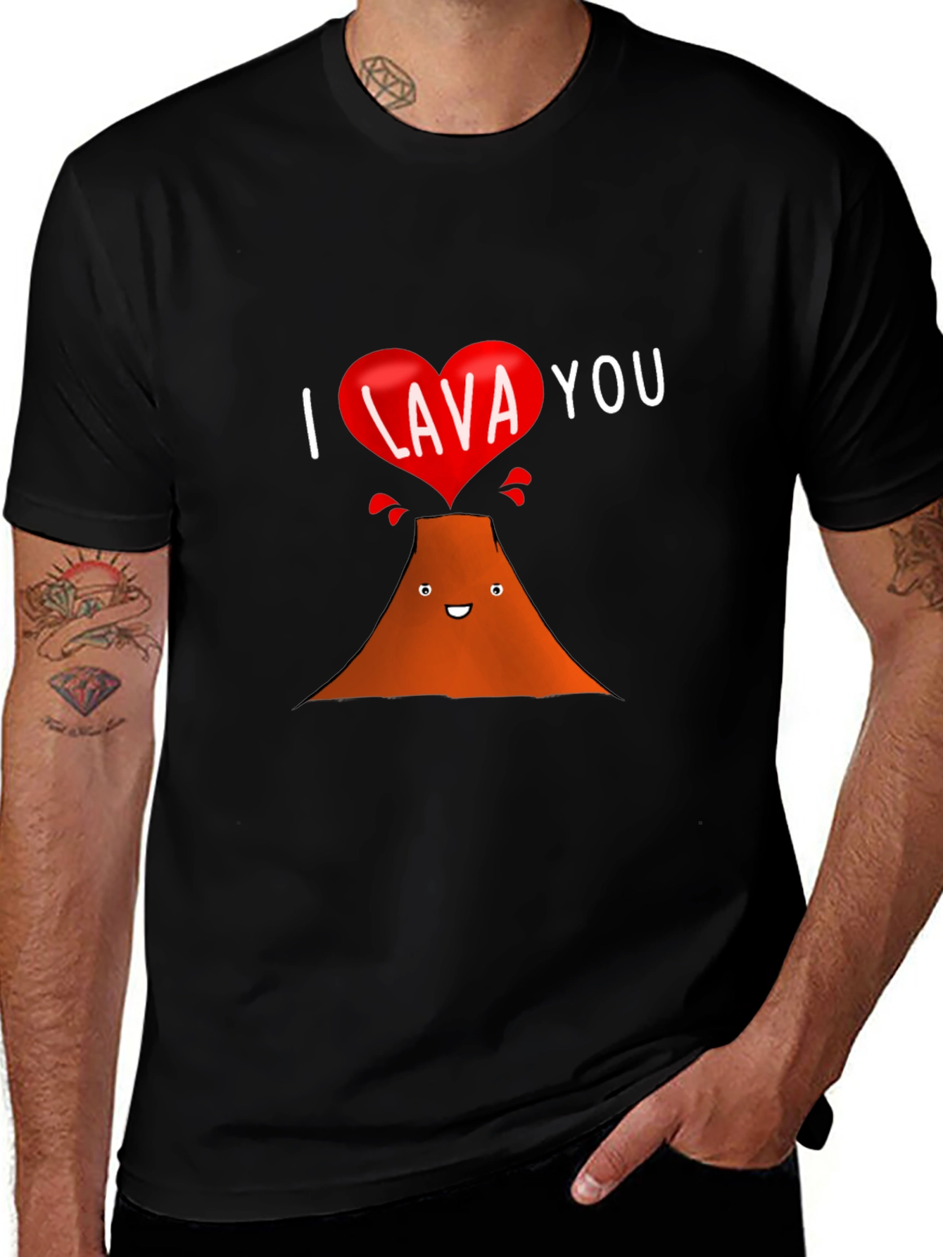 Variant 29 of I Lava You Black Graphic Tee