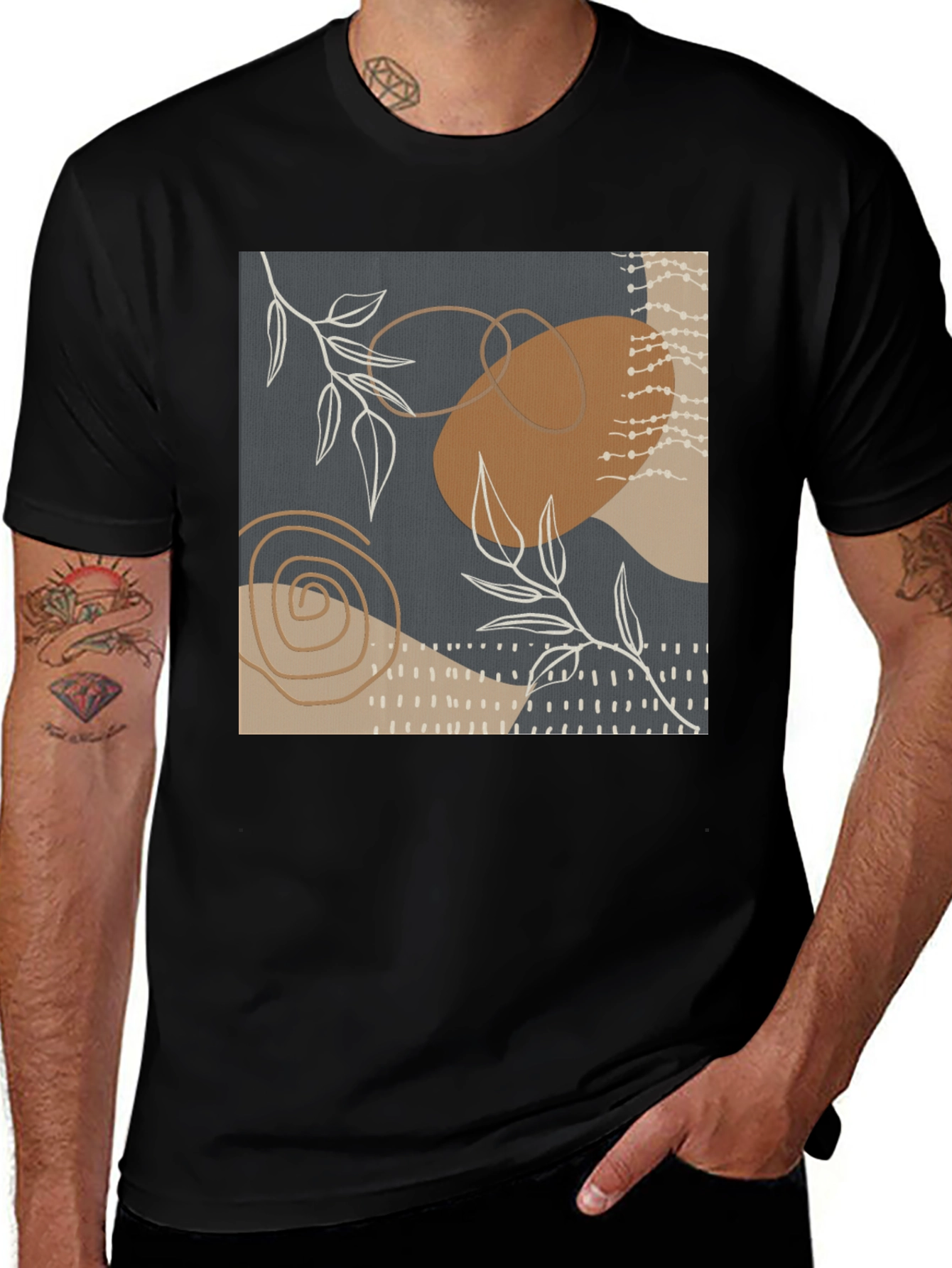 Variant 7 of Abstract Art Print Tee - Stylish Casual Wear