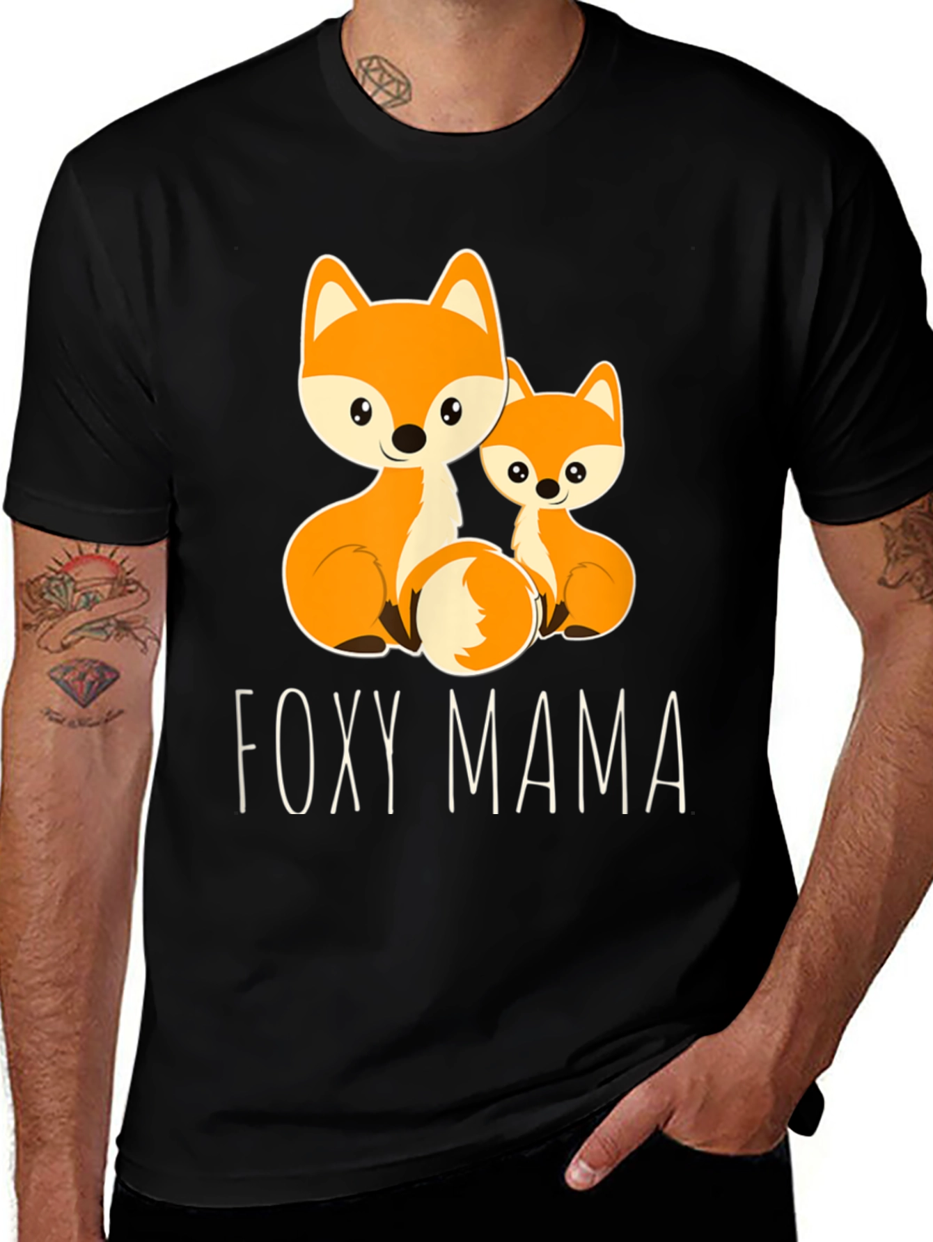 Variant 14 of Foxy Mama Tee - Cute Fox Graphic T-Shirt