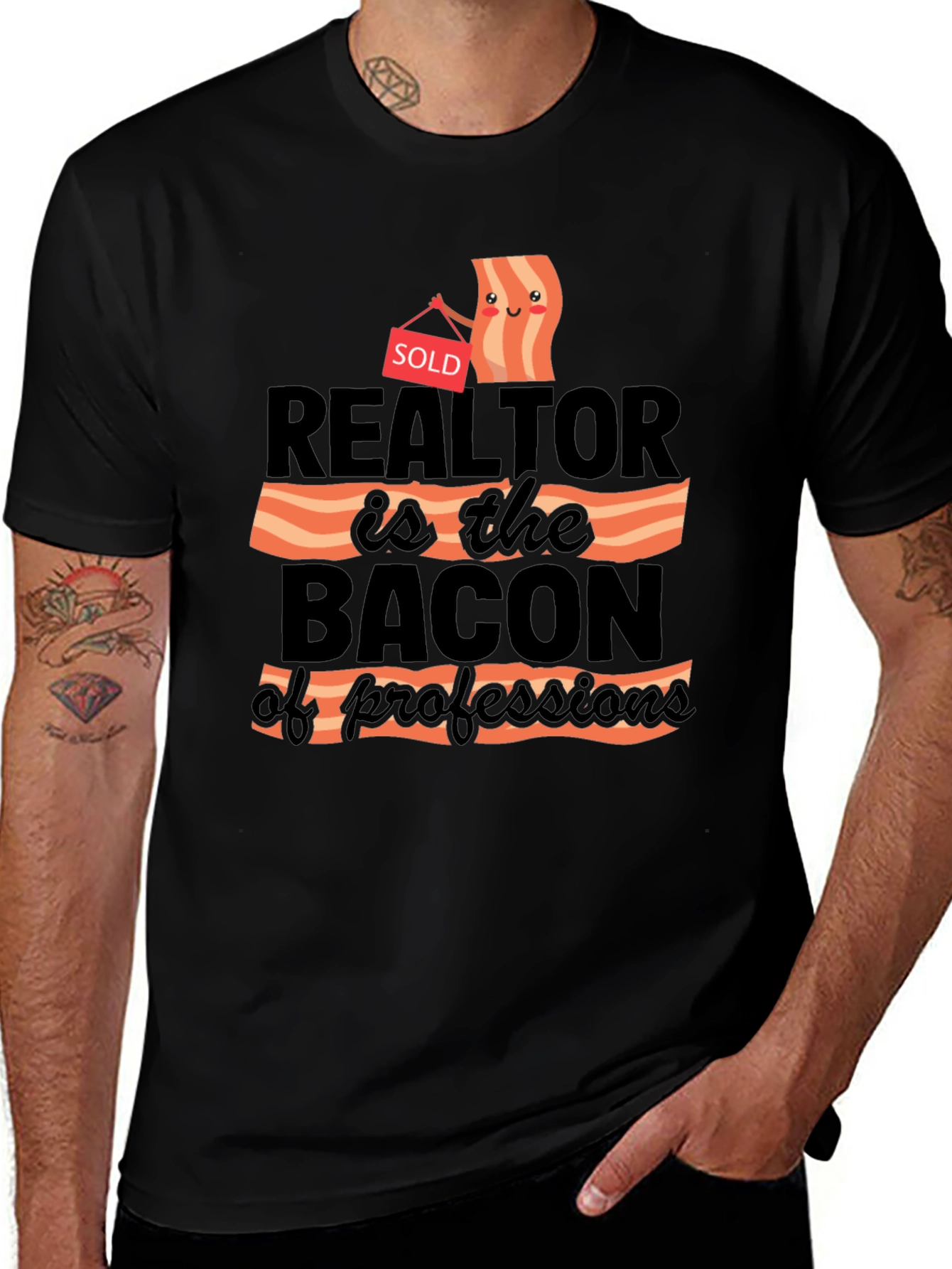 Variant 2 of Realtor Bacon of Professions T-Shirt