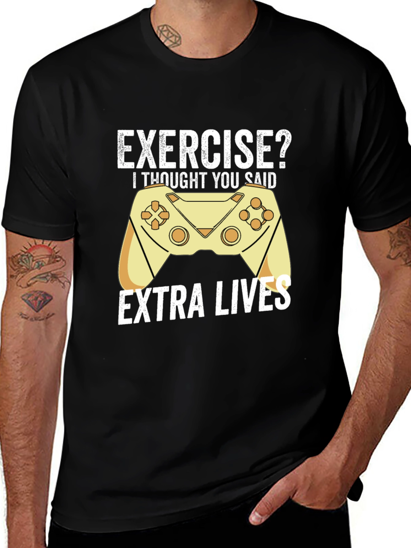 Variant 29 of Gamer T-Shirt: Exercise? Extra Lives!