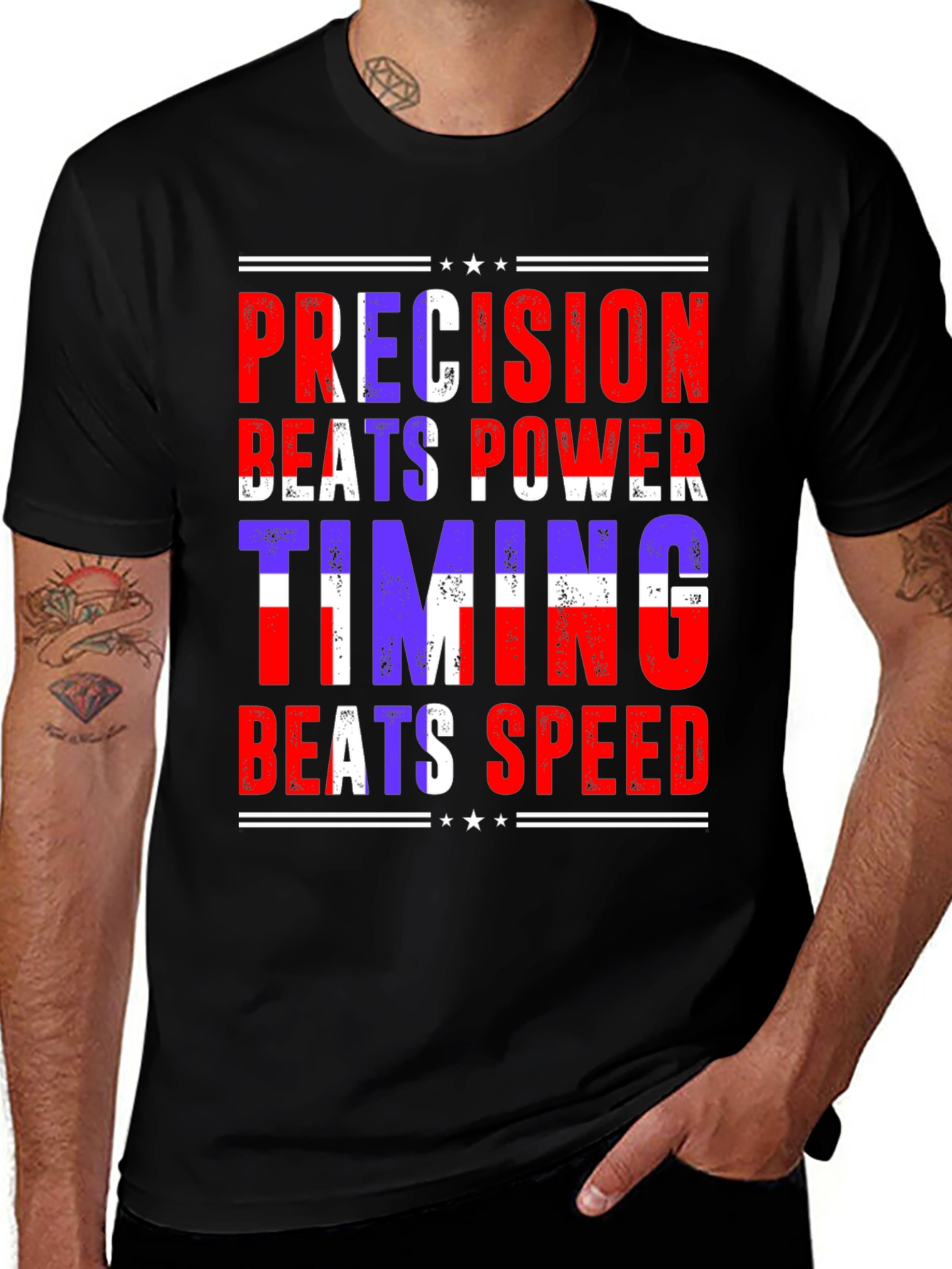 Variant 26 of Precision Beats Power Graphic T-Shirt