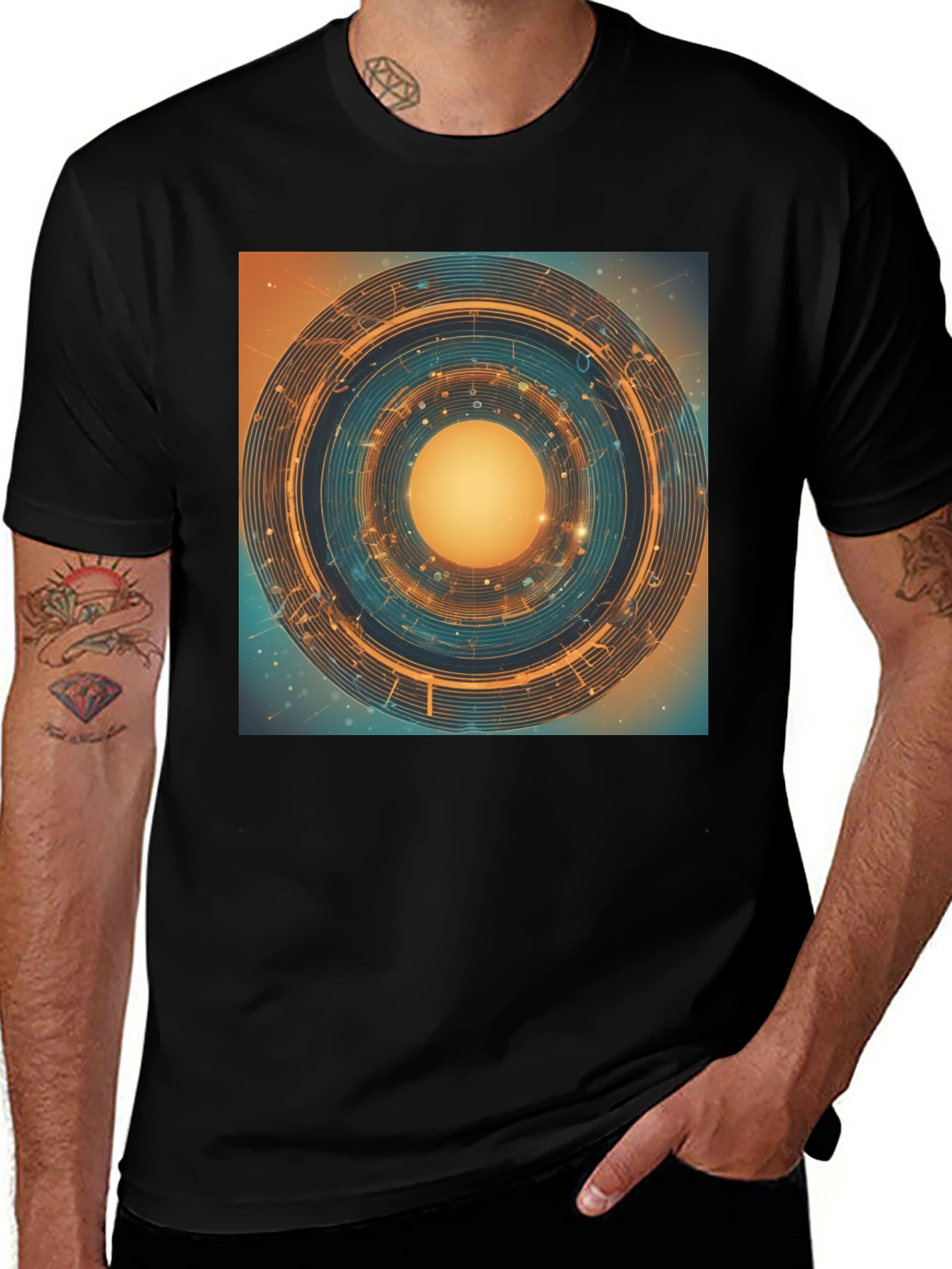 Variant 22 of Abstract Geometric Circle Graphic T-Shirt