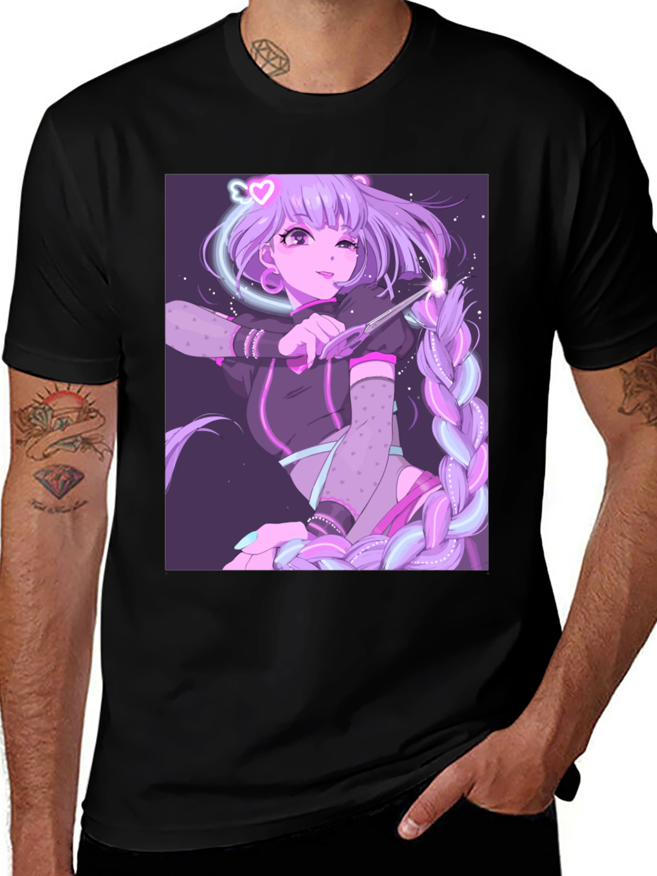 Anime Graphic Tee - Magical Girl Design