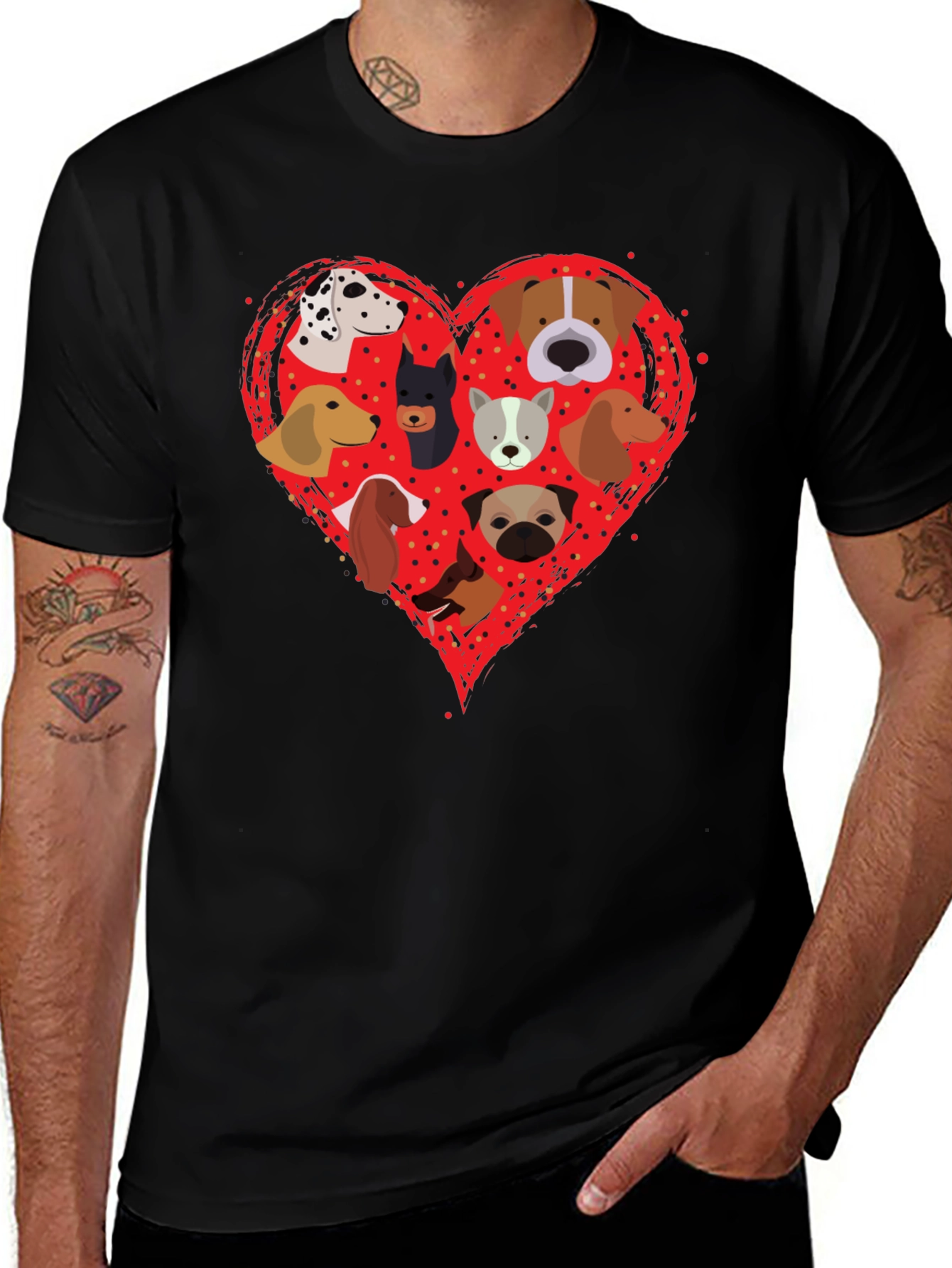 Variant 28 of Dog Breed Heart Graphic T-Shirt