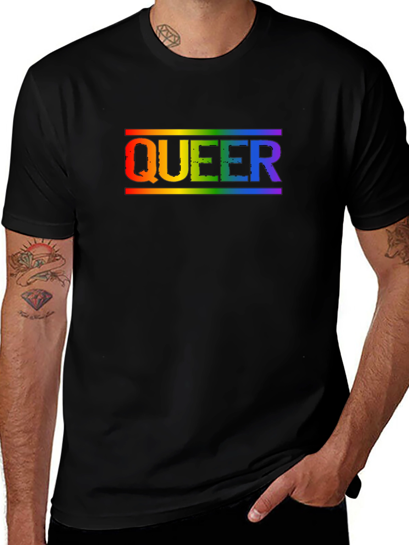 Queer Rainbow Pride T-Shirt - Soft Cotton Blend