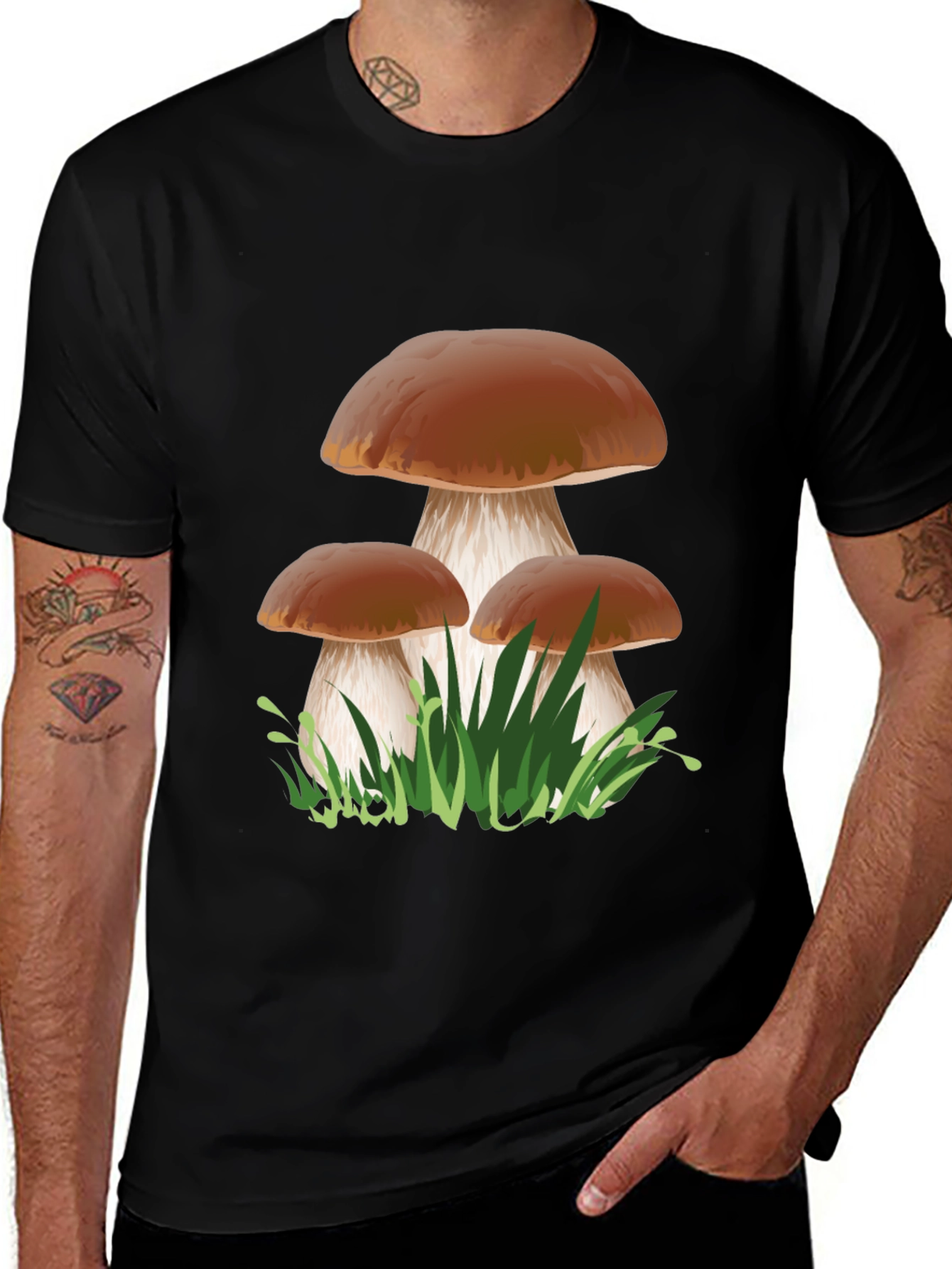 Variant 12 of Mushroom Graphic Print Tee - Nature Lover's T-Shirt