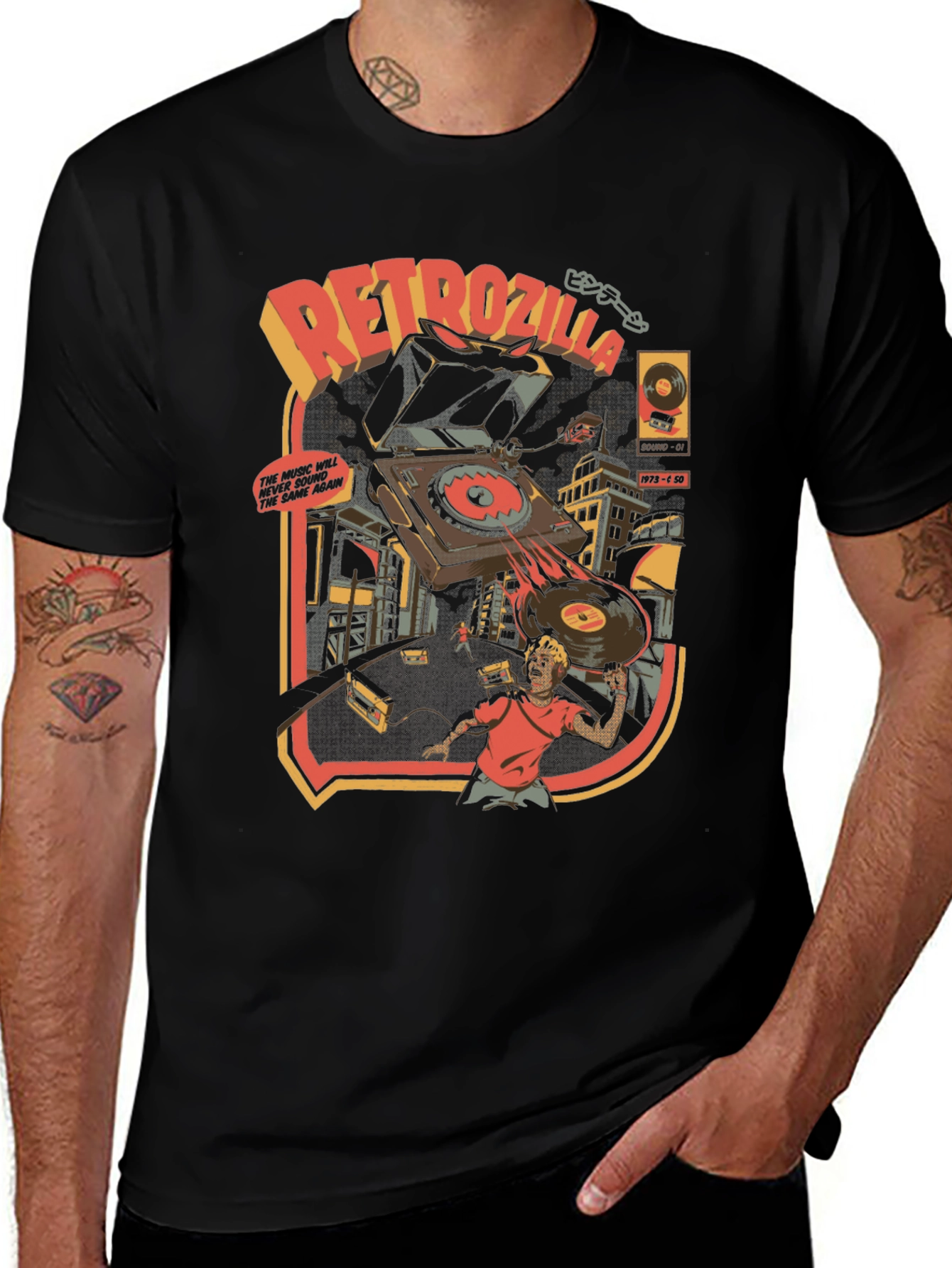 Variant 9 of RetroZilla Graphic T-Shirt