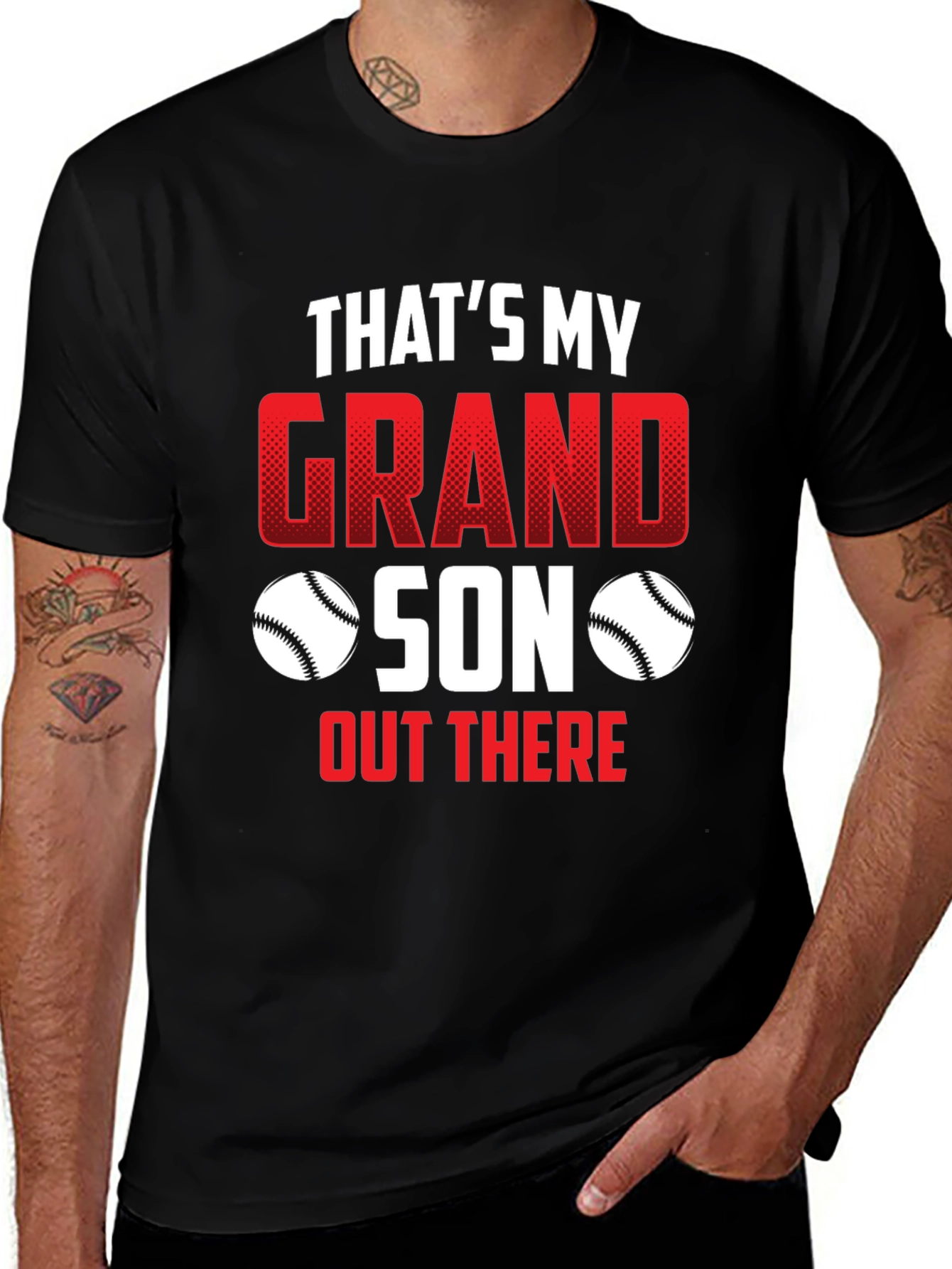 Variant 24 of That's My Grandson Out There T-Shirt Baseball Fan