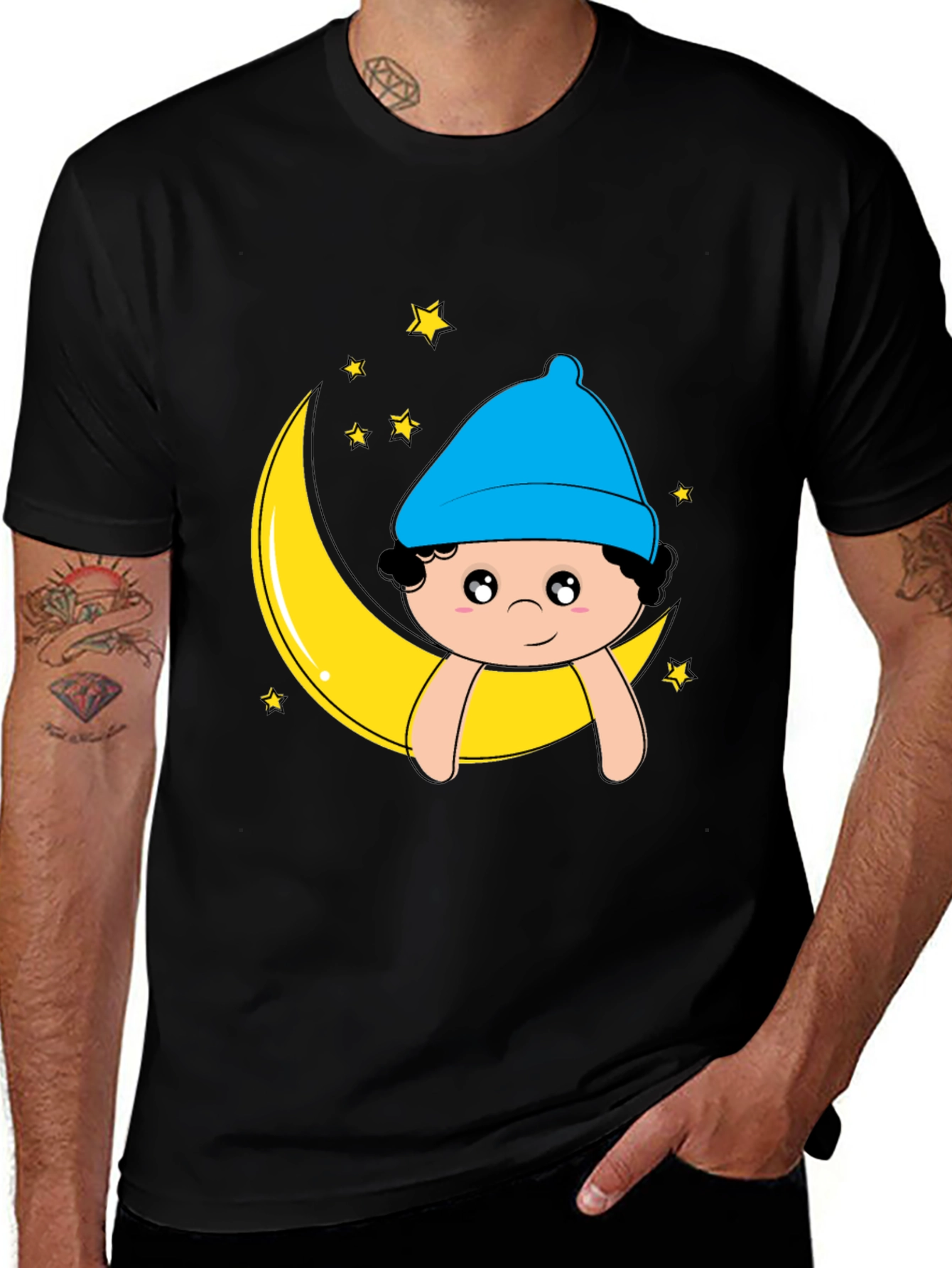 Variant 21 of Sleepy Moon Baby Graphic T-Shirt