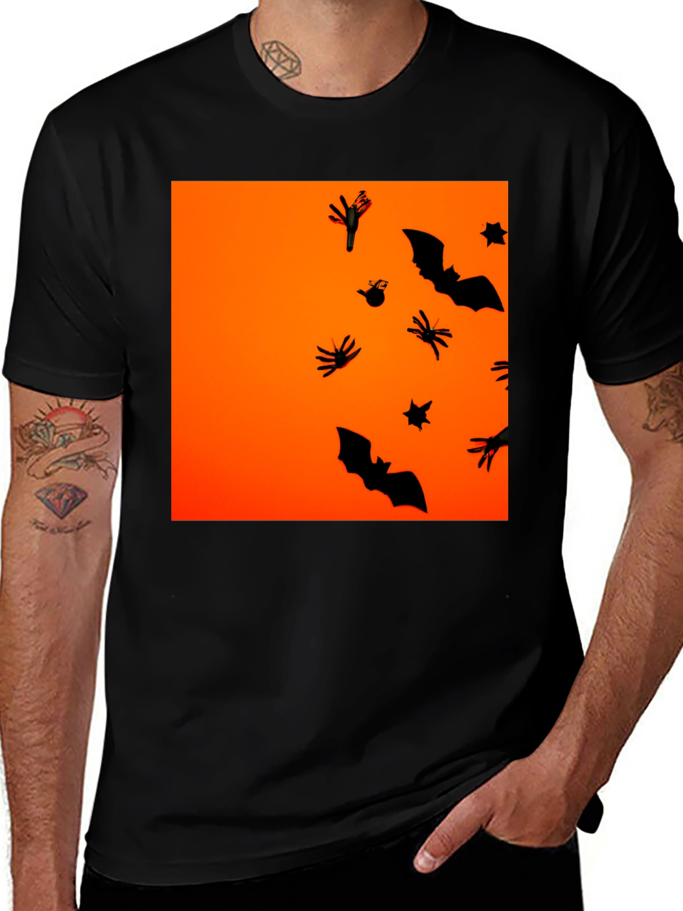 Halloween Bats and Spiders T-Shirt