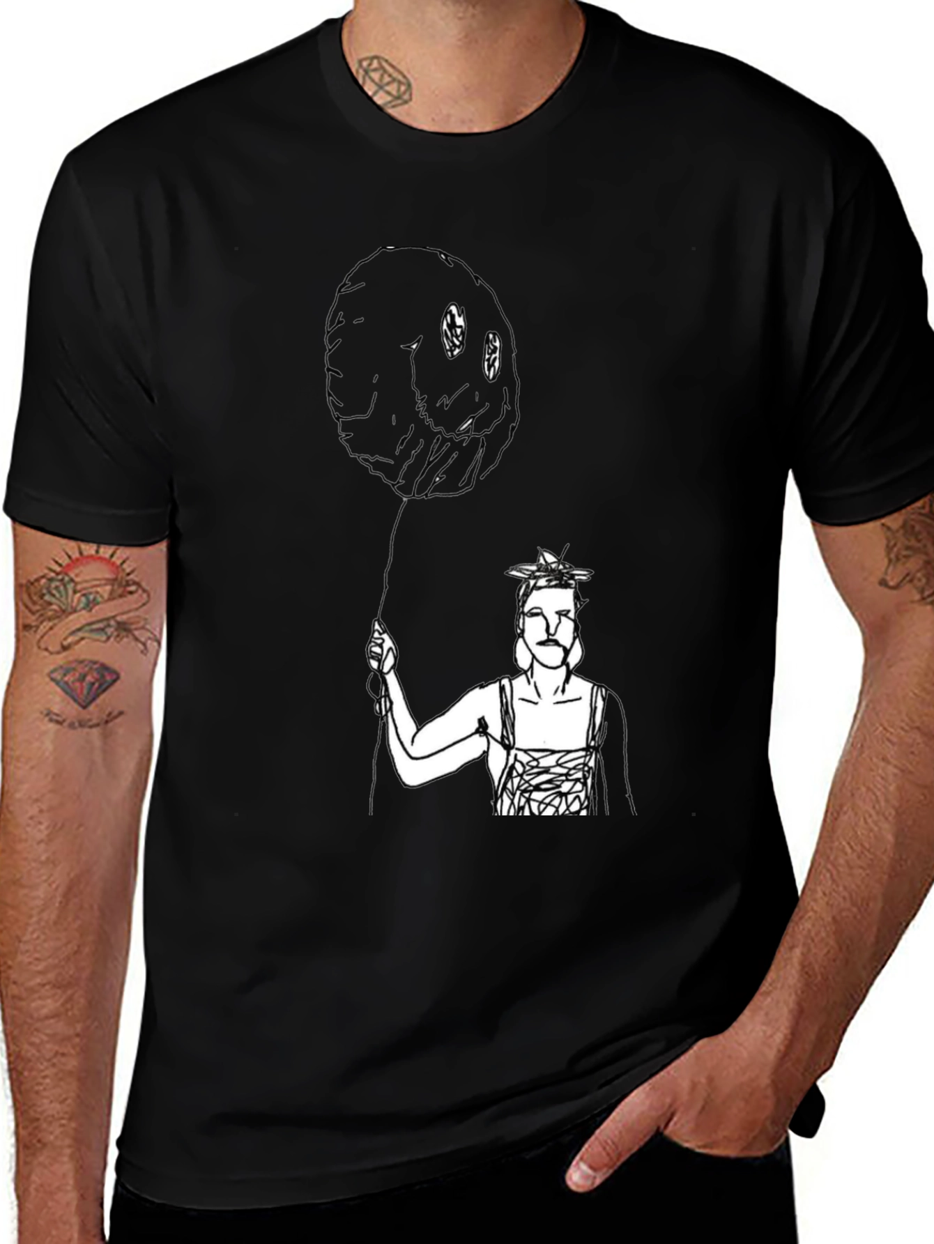 Variant 20 of Unique Graphic Tee - Balloon Man
