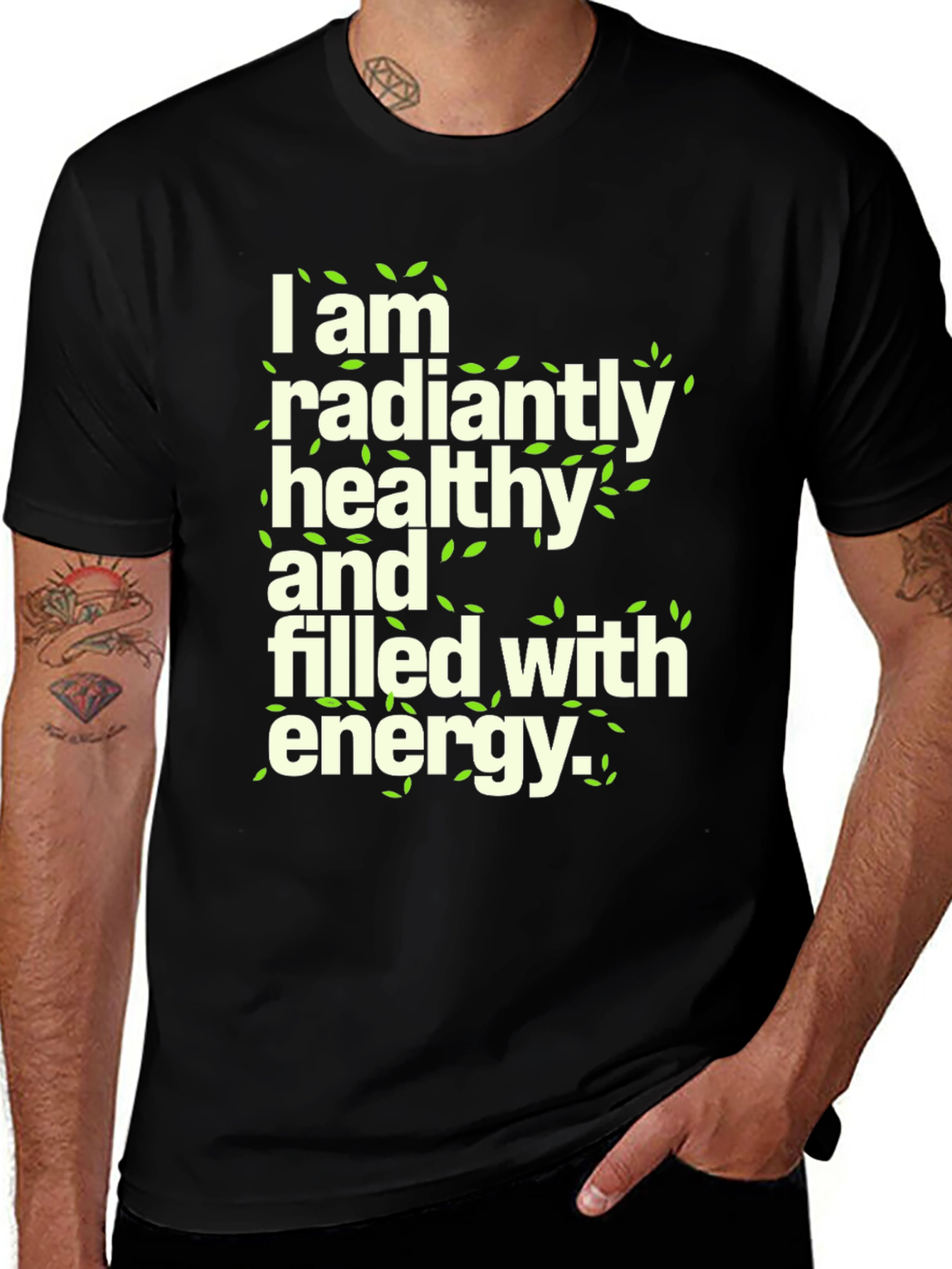 Variant 20 of Radiantly Healthy Graphic Tee - Soft Cotton Blend Shirt
