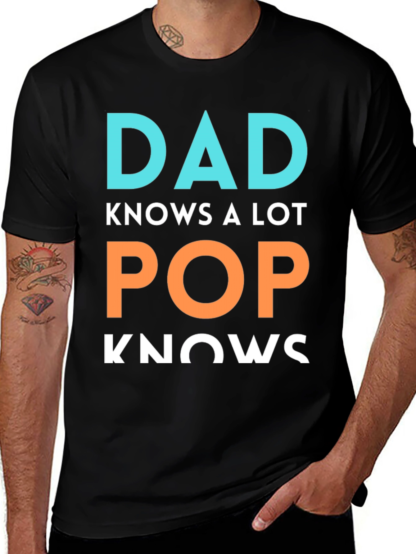 Variant 22 of Dad Knows A Lot, Pop Knows Best - Men's Graphic Tee